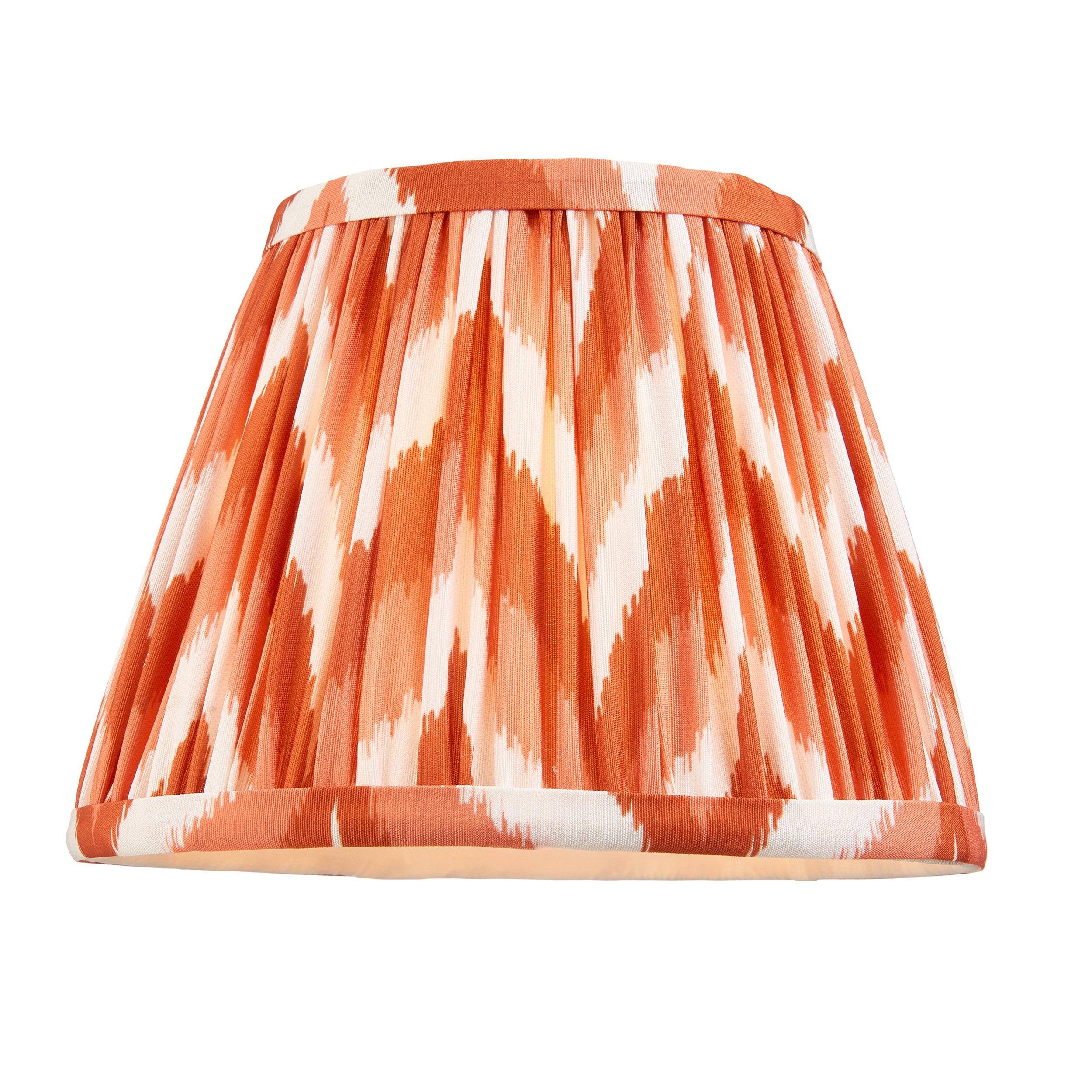 Higgledy White Table Lamp & Zigzag 20cm Apricot Orange Shade