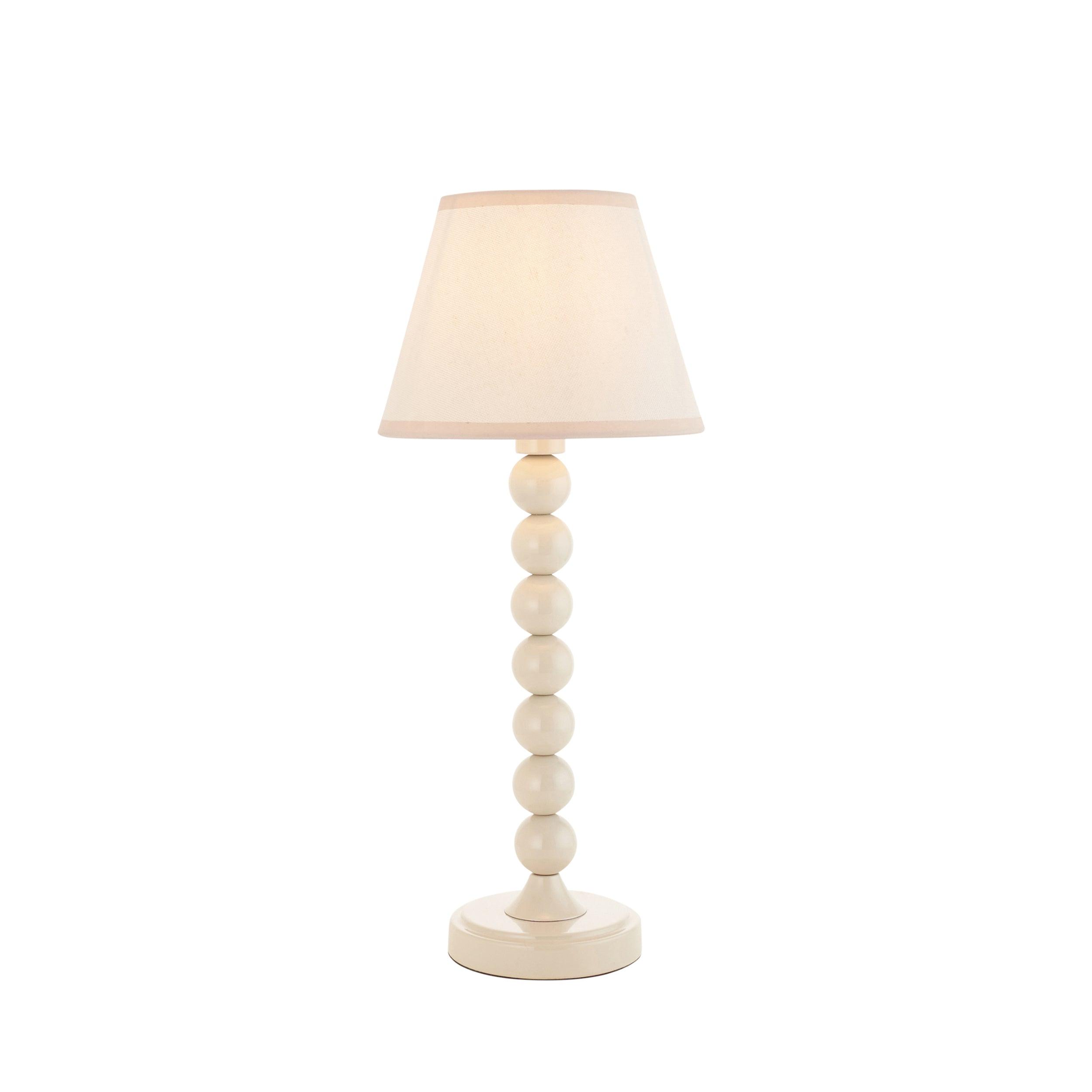 Higgledy White Table Lamp & Ivy 20cm Vintage White Shade