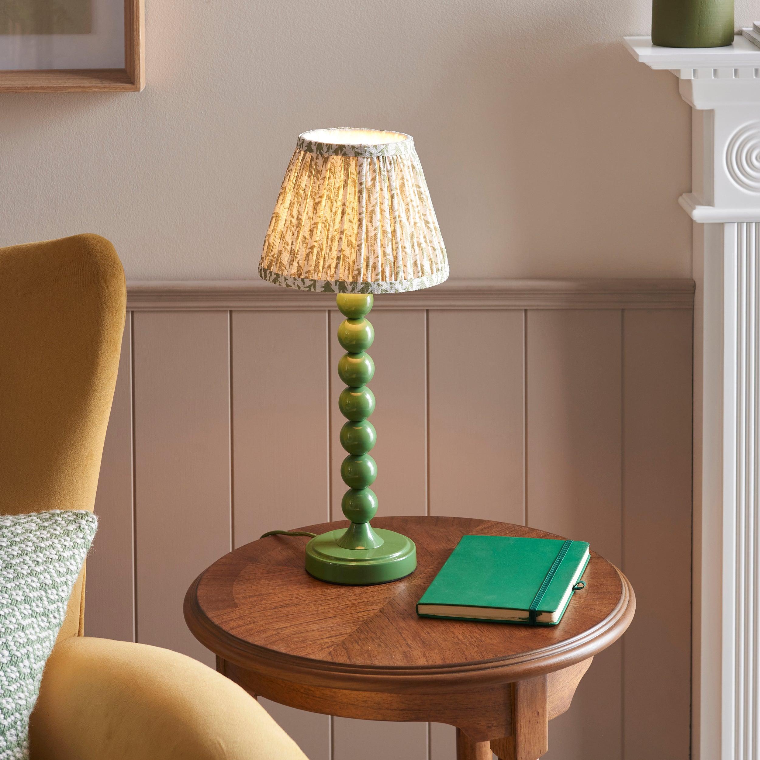 Higgledy Green Table Lamp & Leaf 20cm Herb Garden Green Shade