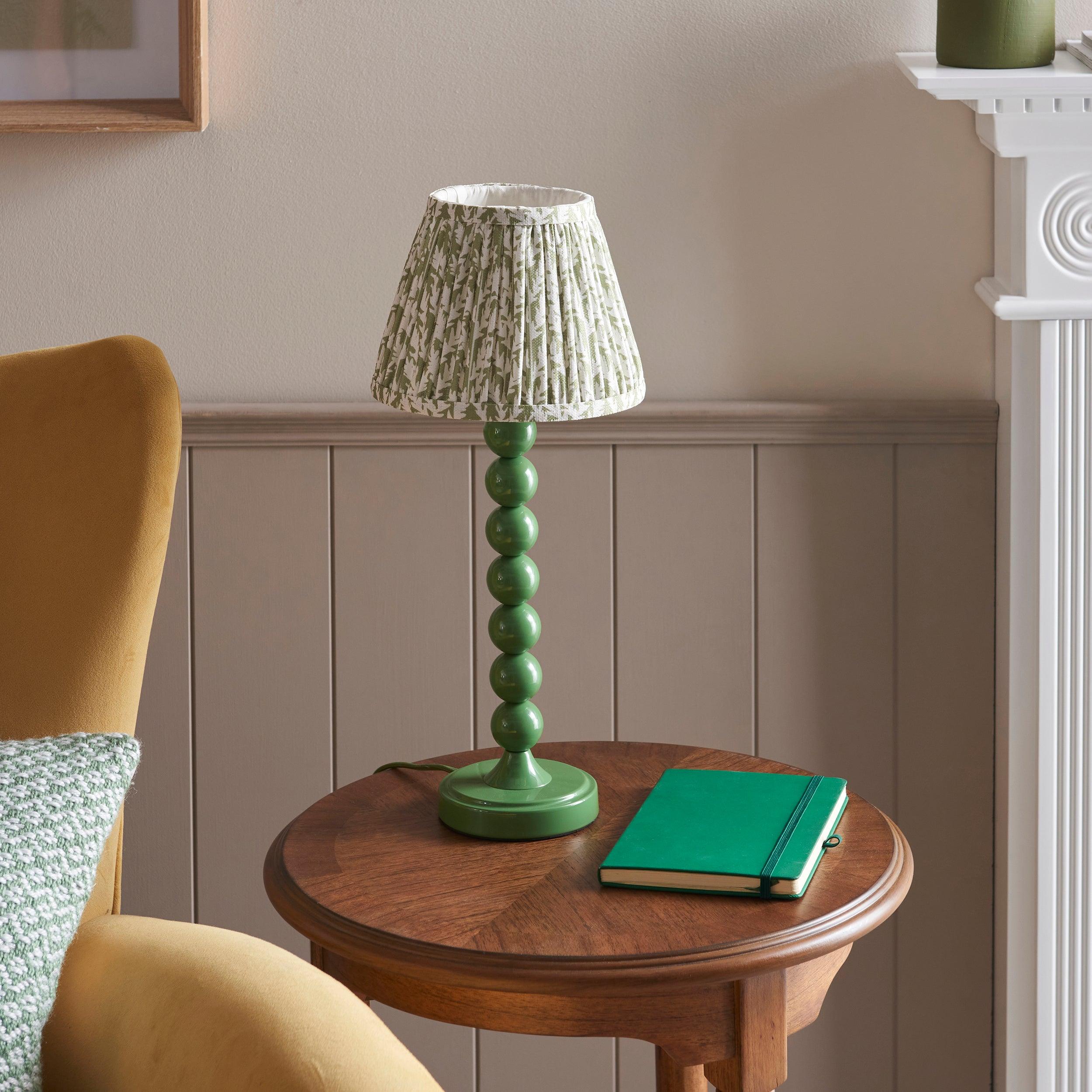 Higgledy Green Table Lamp & Leaf 20cm Herb Garden Green Shade