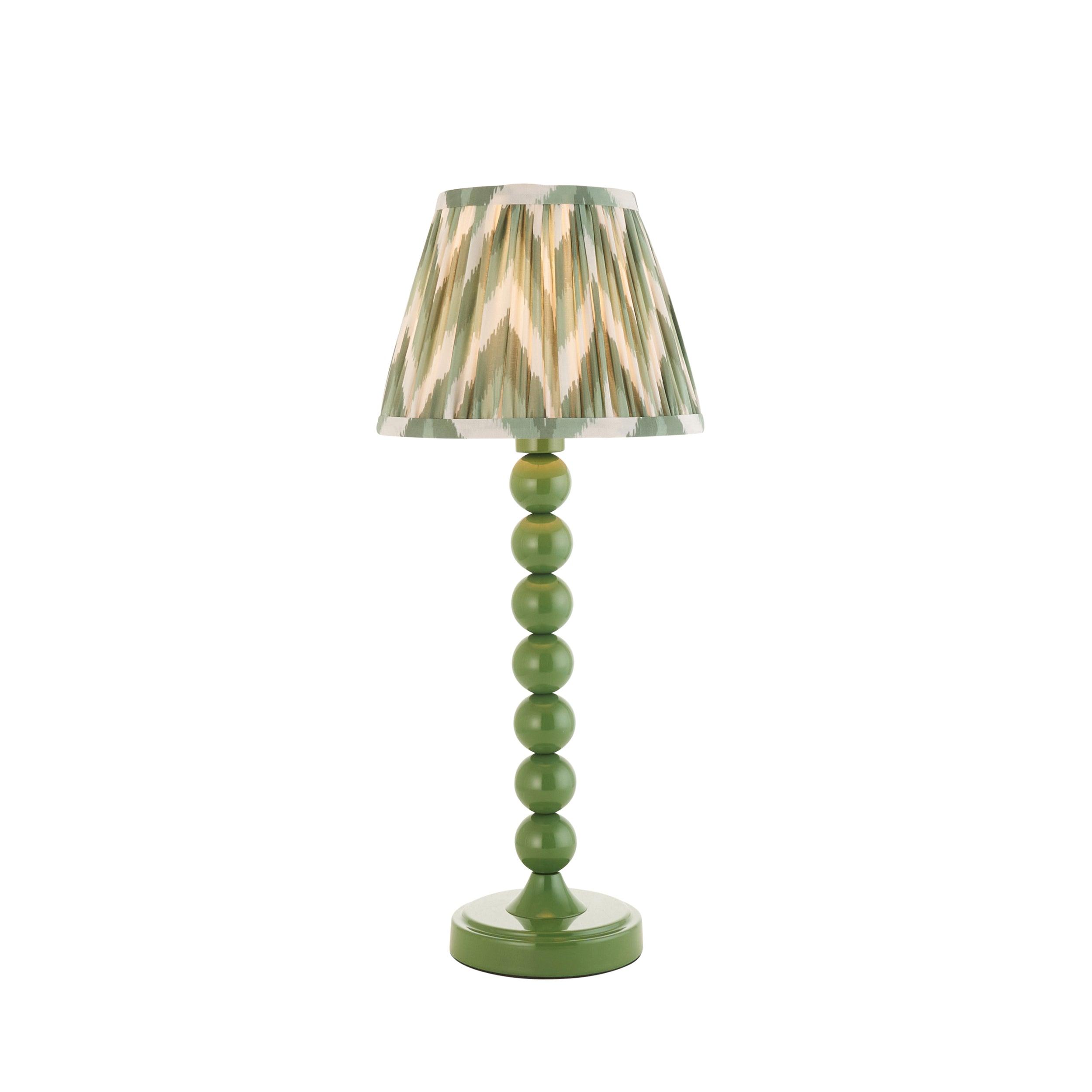 Higgledy Green Table Lamp & Zigzag 20cm Cotswold Green Shade