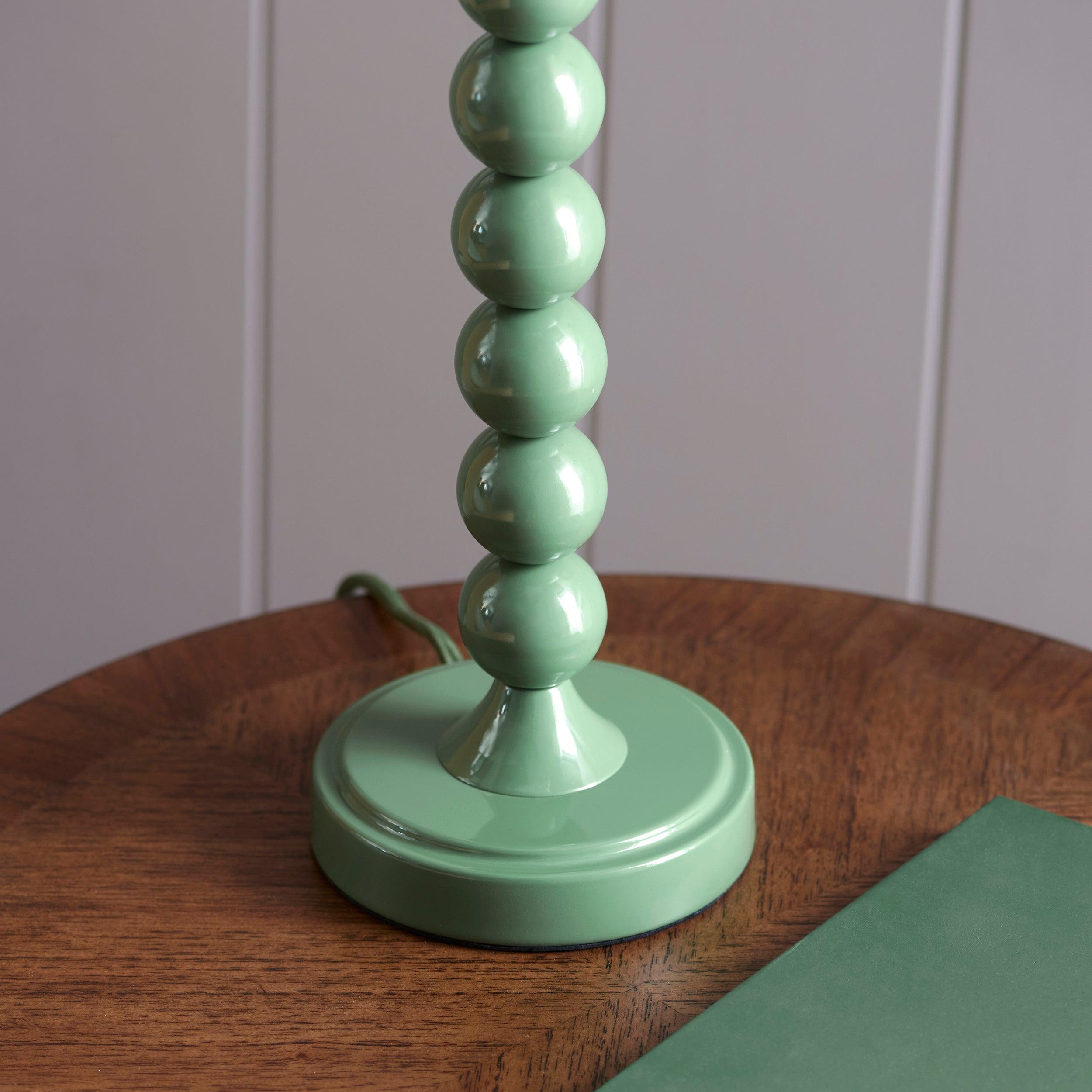 Higgledy Green Table Lamp & Zigzag 20cm Cotswold Green Shade