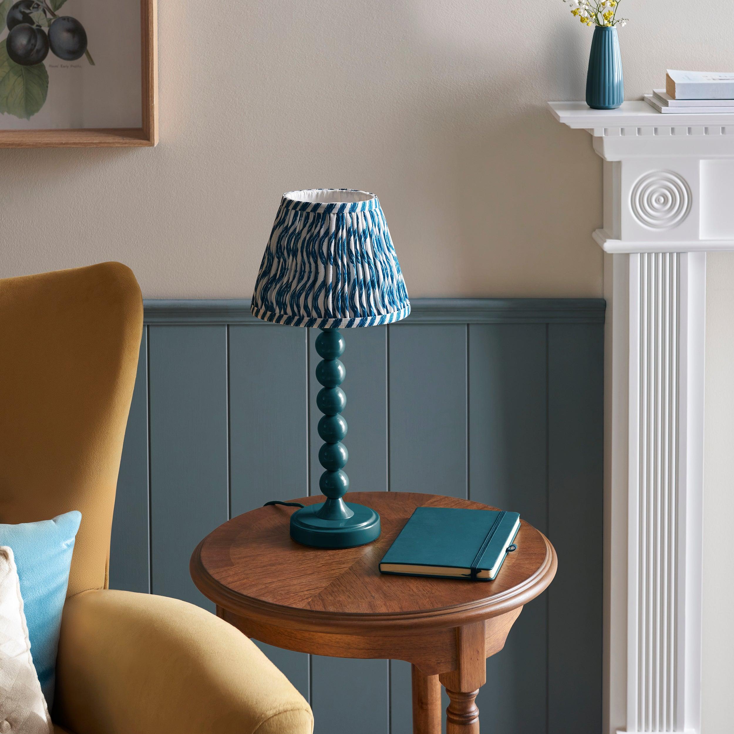 Higgledy Blue Table Lamp & Ripple 20cm Marlin Blue Shade