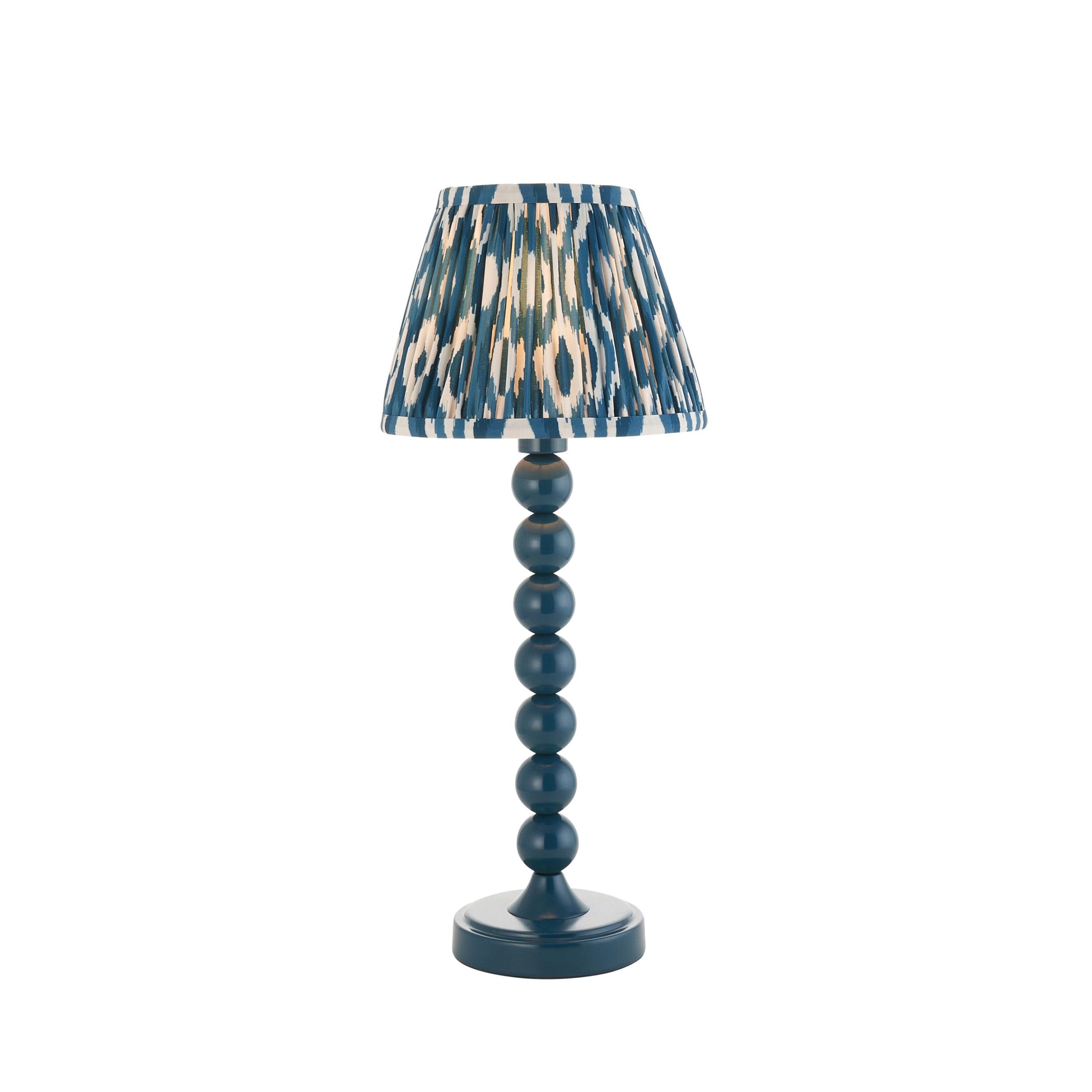 Higgledy Blue Table Lamp & Ikat 20cm Marlin Blue Shade