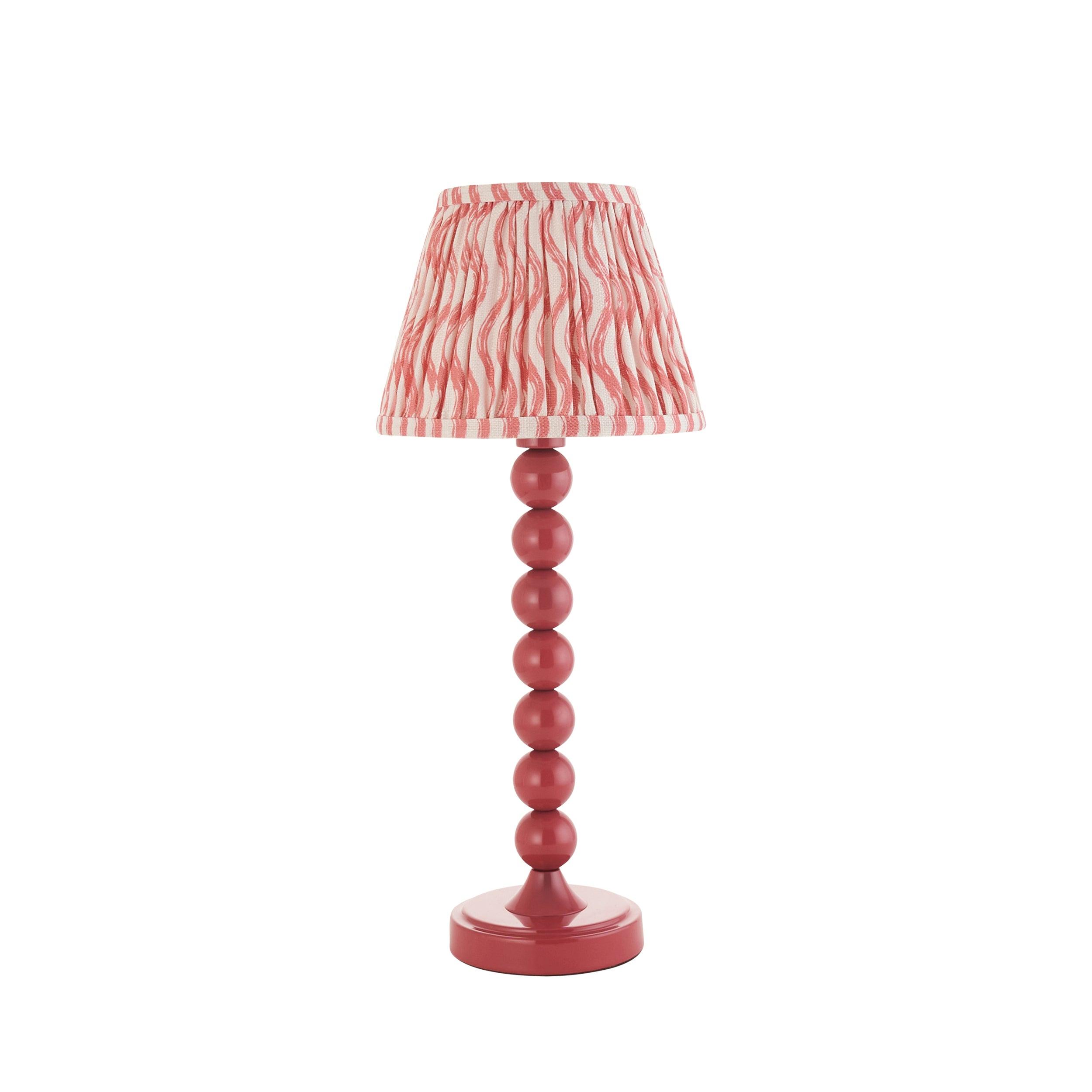 Higgledy Pink Table Lamp & Ripple 20cm Coral Pink Shade