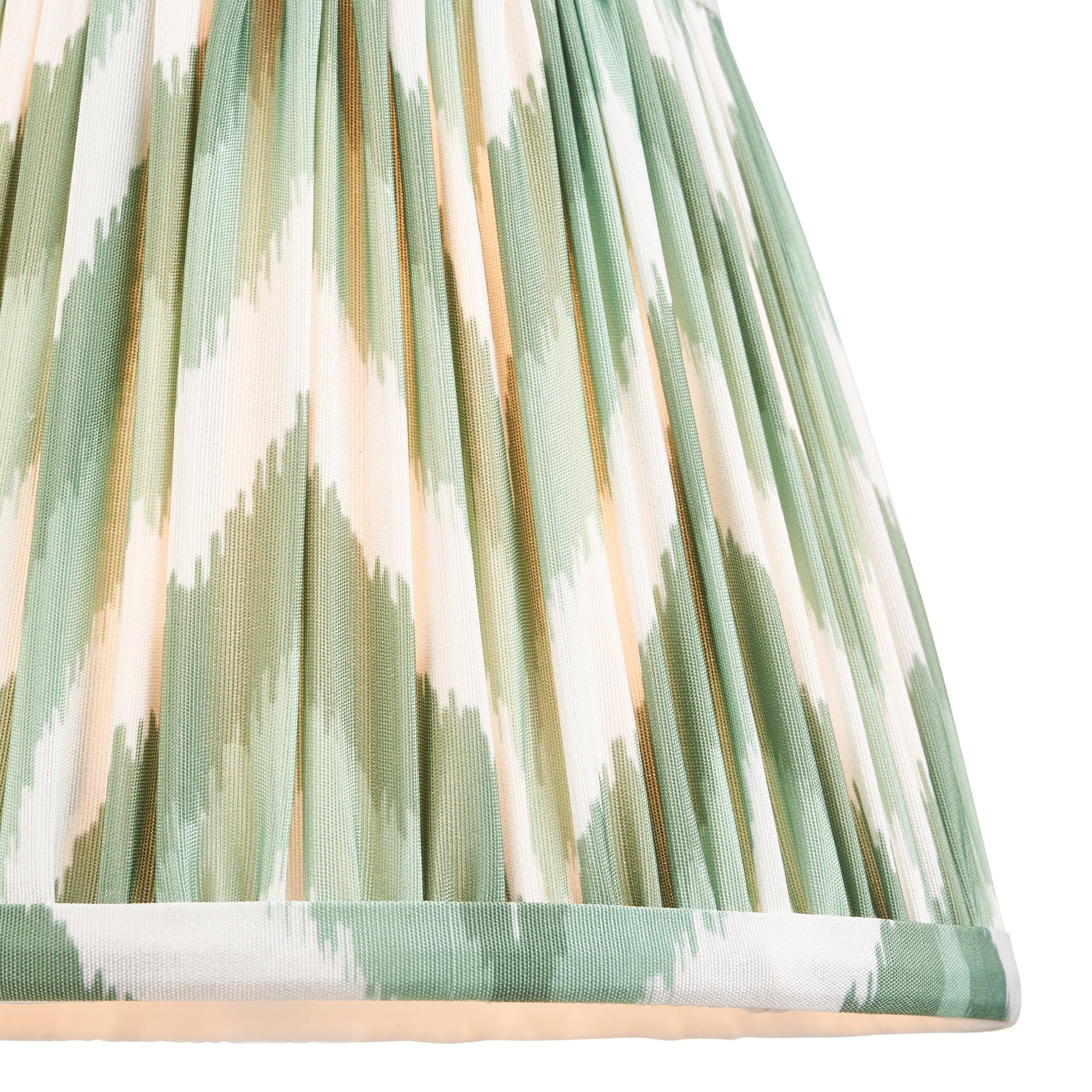 Higgledy Pink Table Lamp & Zigzag 20cm Cotswold Green Shade
