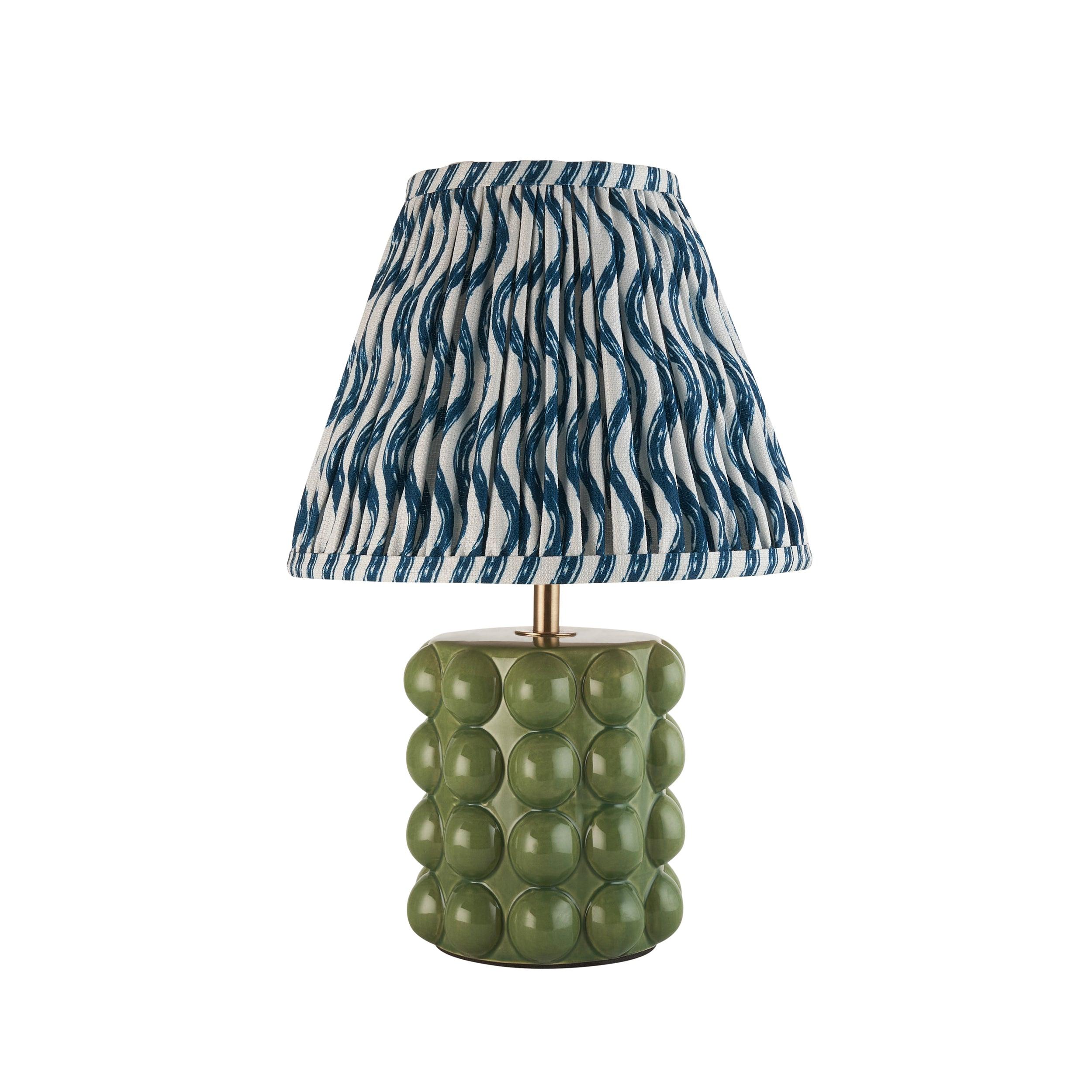 Bobble Ceramic Table & Ripple 25cm Marlin Blue Shade