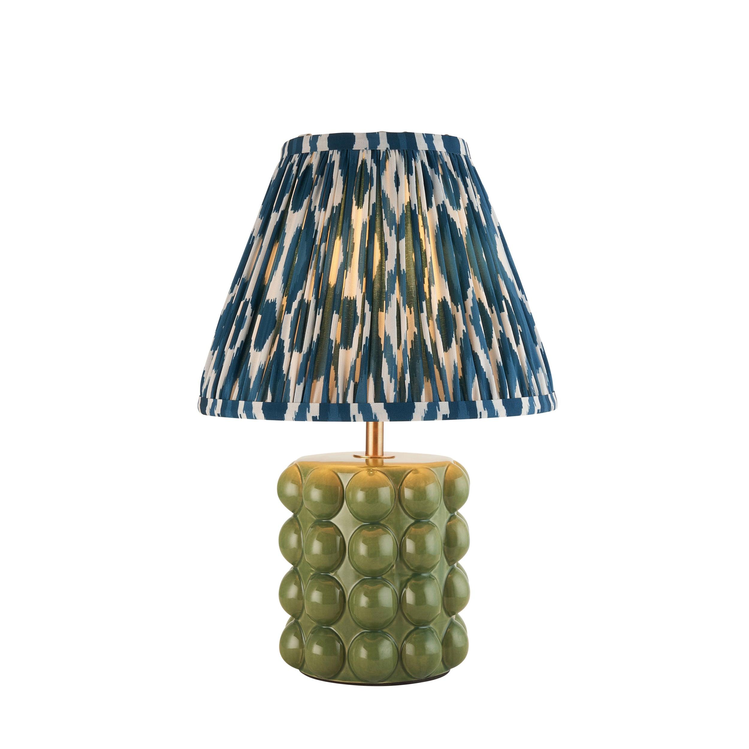 Bobble Ceramic Table & Ikat 25cm Marlin Blue Shade