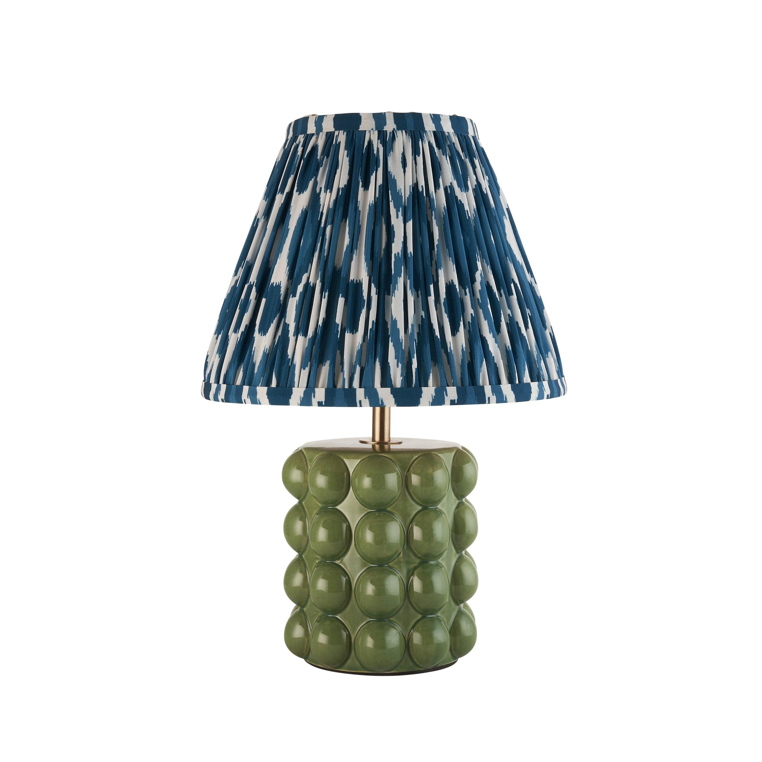 Bobble Ceramic Table & Ikat 25cm Marlin Blue Shade