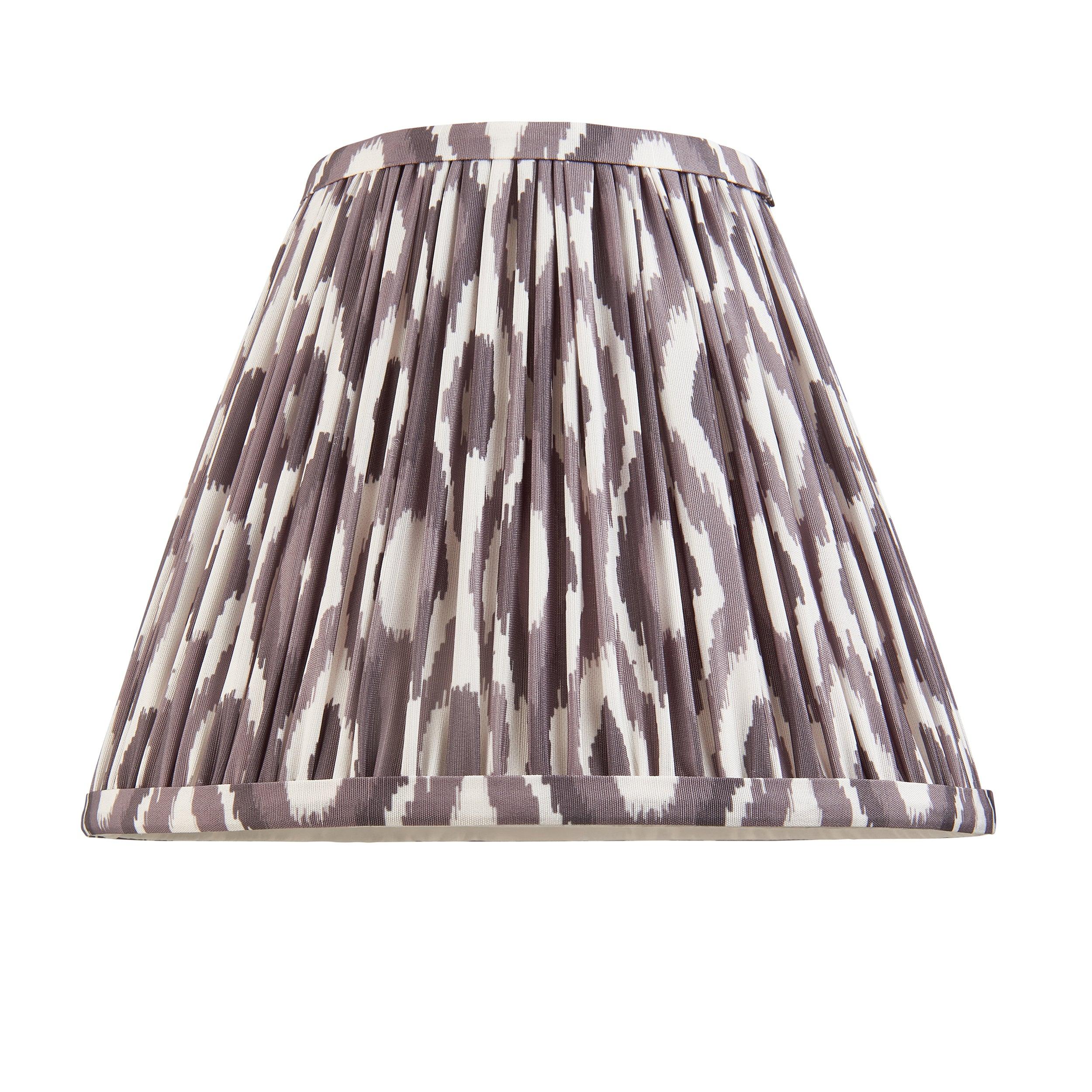 Myrtle Green Table Lamp & Ikat 25cm Pearl Grey Shade