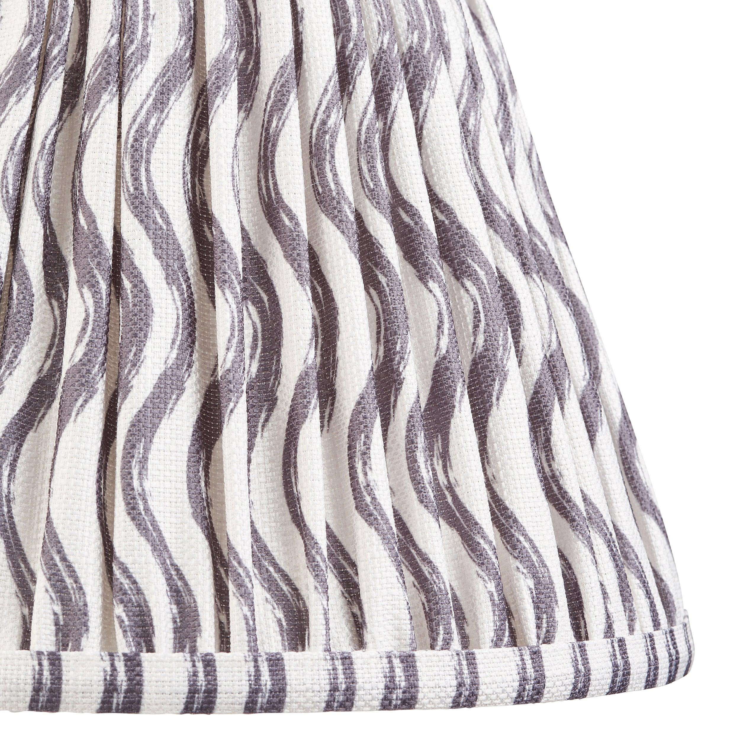 Myrtle Pink Table Lamp & Ripple 25cm Pearl Grey Shade