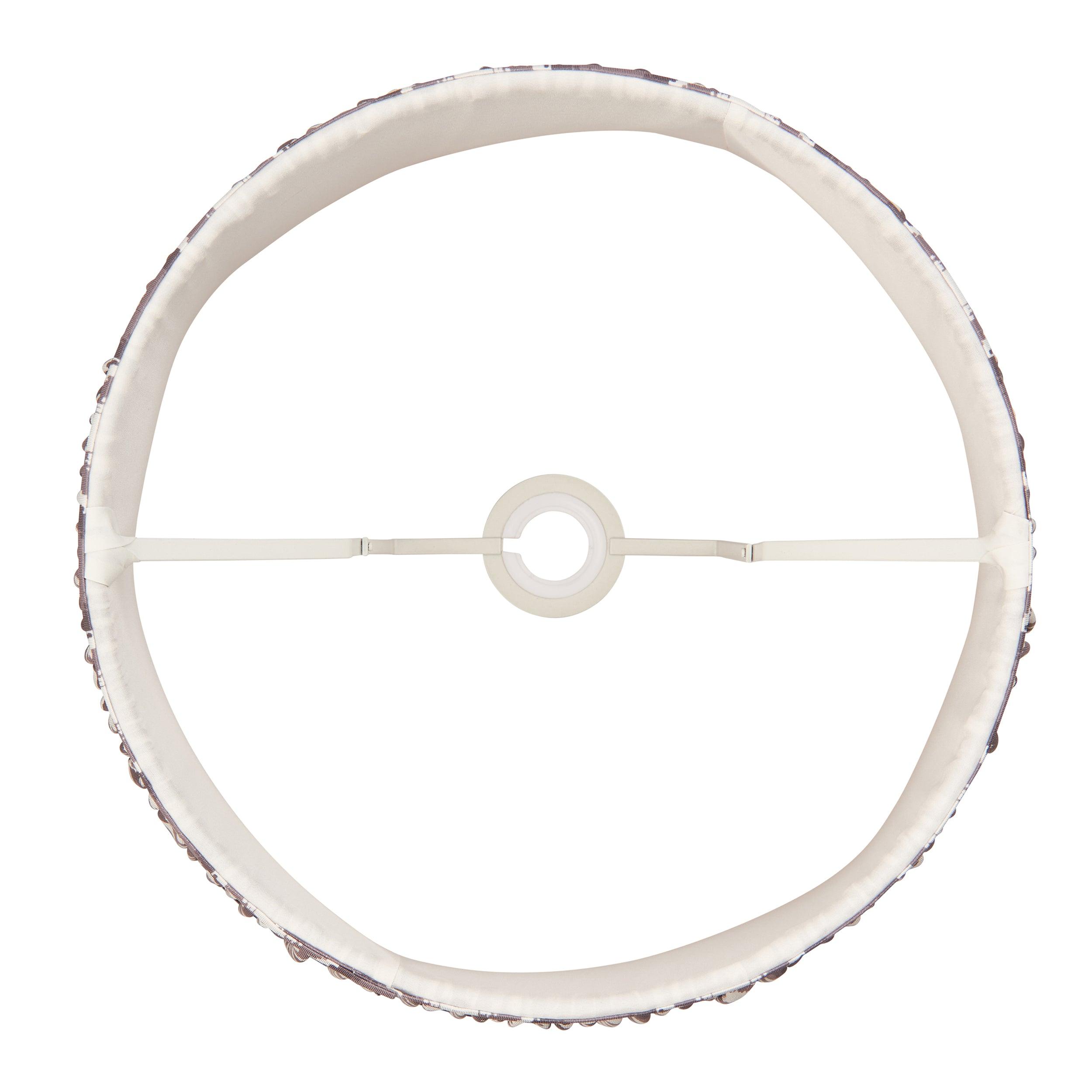 Layered Leaf Green Ceramic Table Lamp & Ikat 35cm Pearl Grey Shade