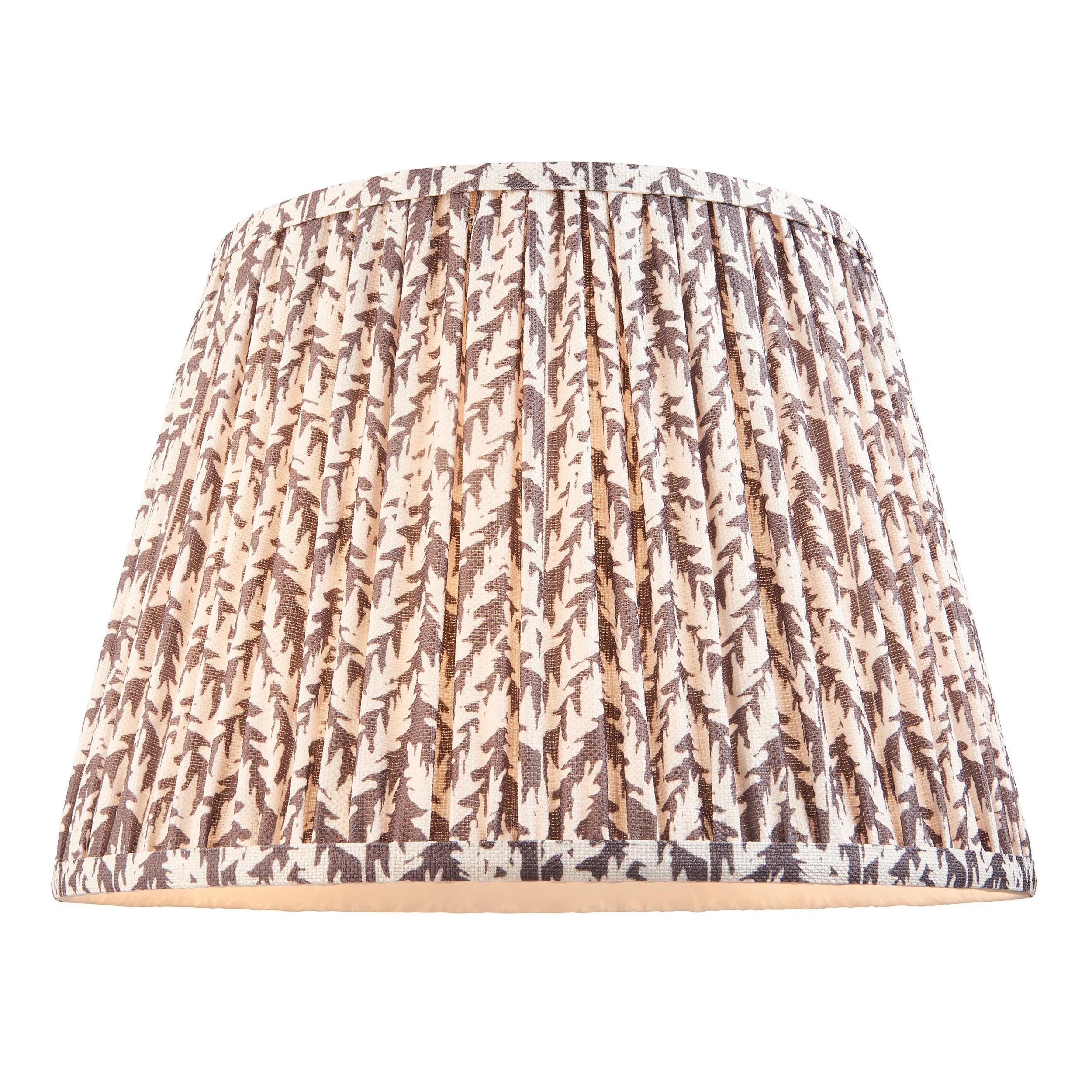 Layered Leaf Ivory Ceramic Table Lamp & 35cm Pearl Grey Shade