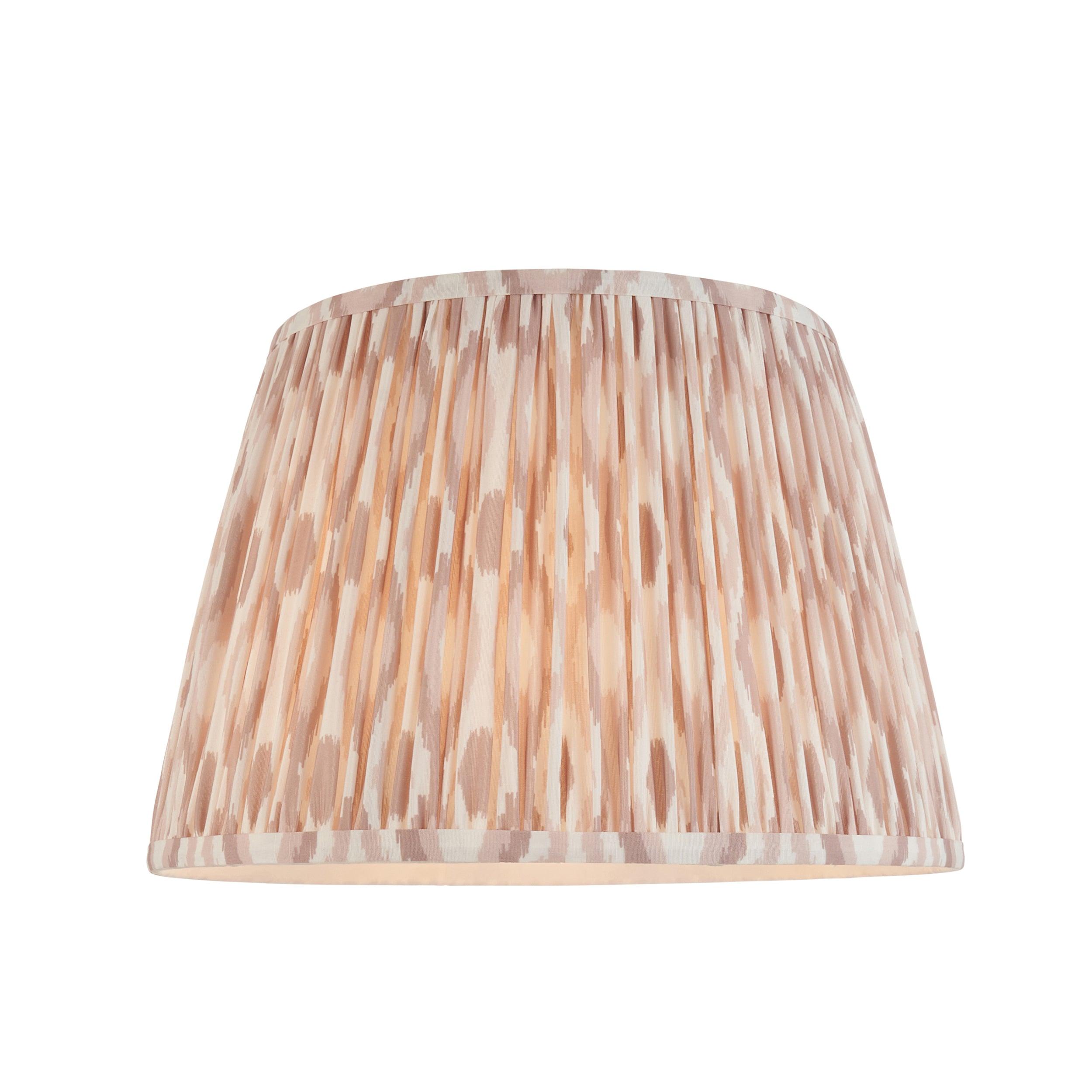 Layered Leaf Ivory Ceramic Table Lamp & Ikat 35cm Neutral Shade