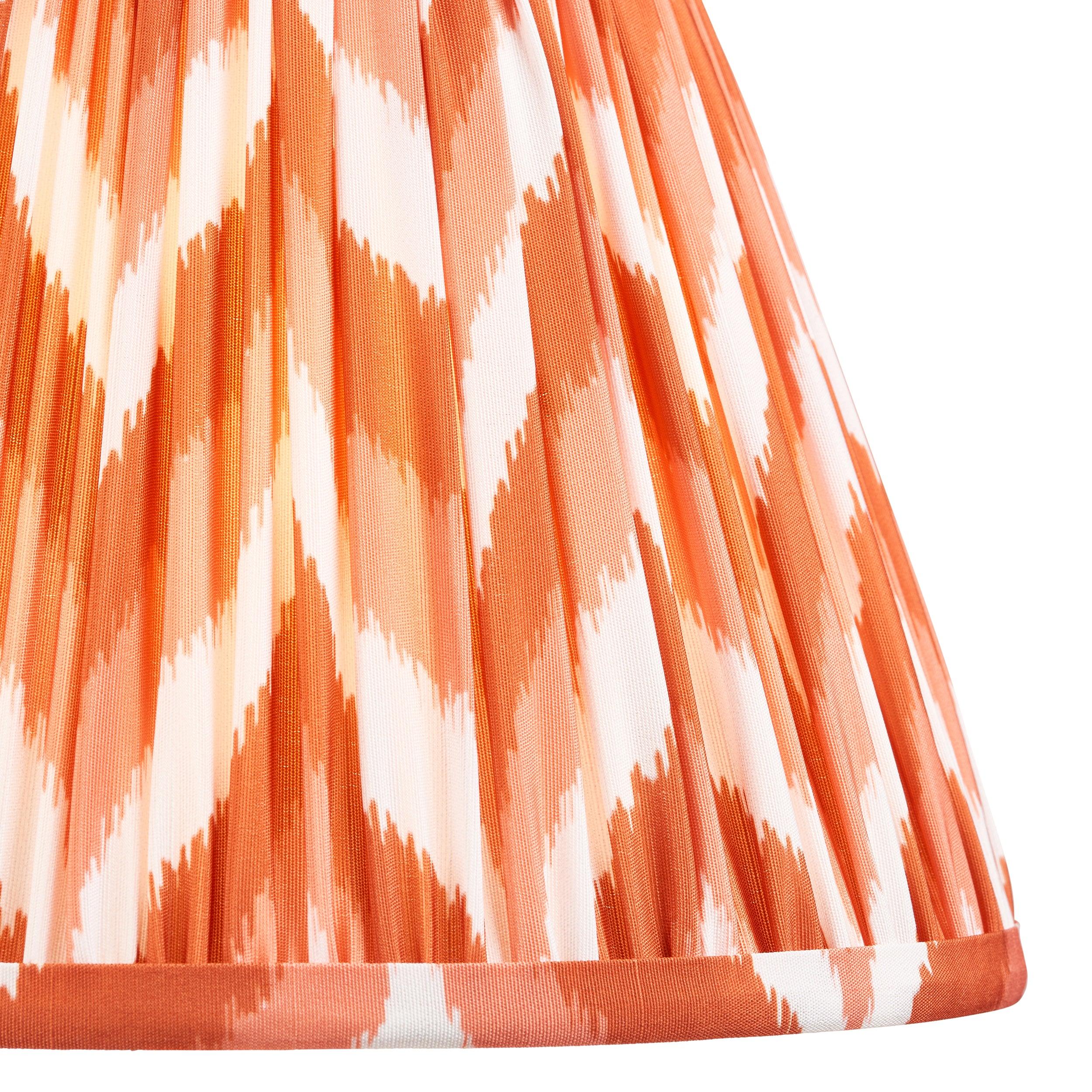 Squash Ceramic Table & Zigzag 25cm Apricot Orange Shade