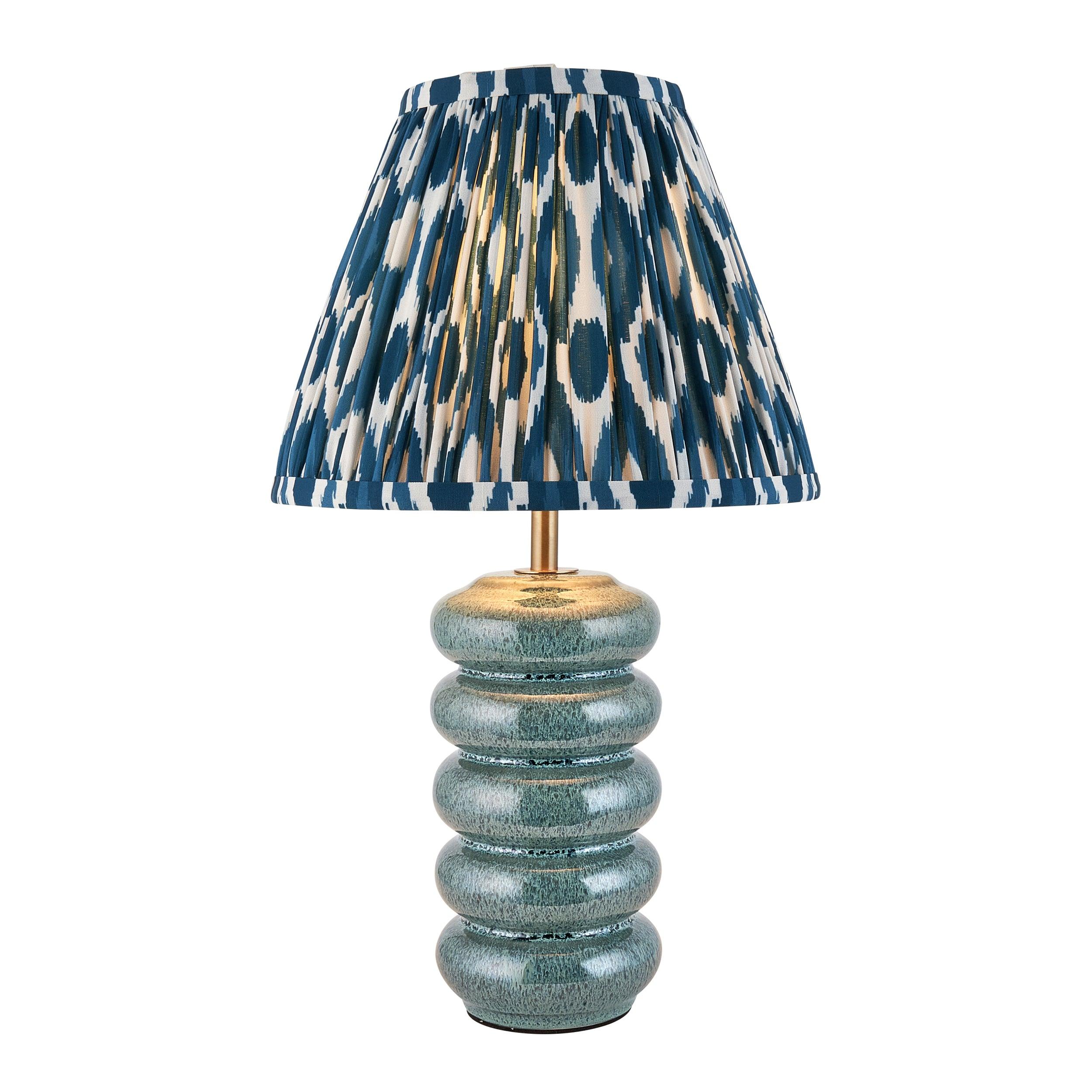 Squash Ceramic Table & Ikat 25cm Marlin Blue Shade