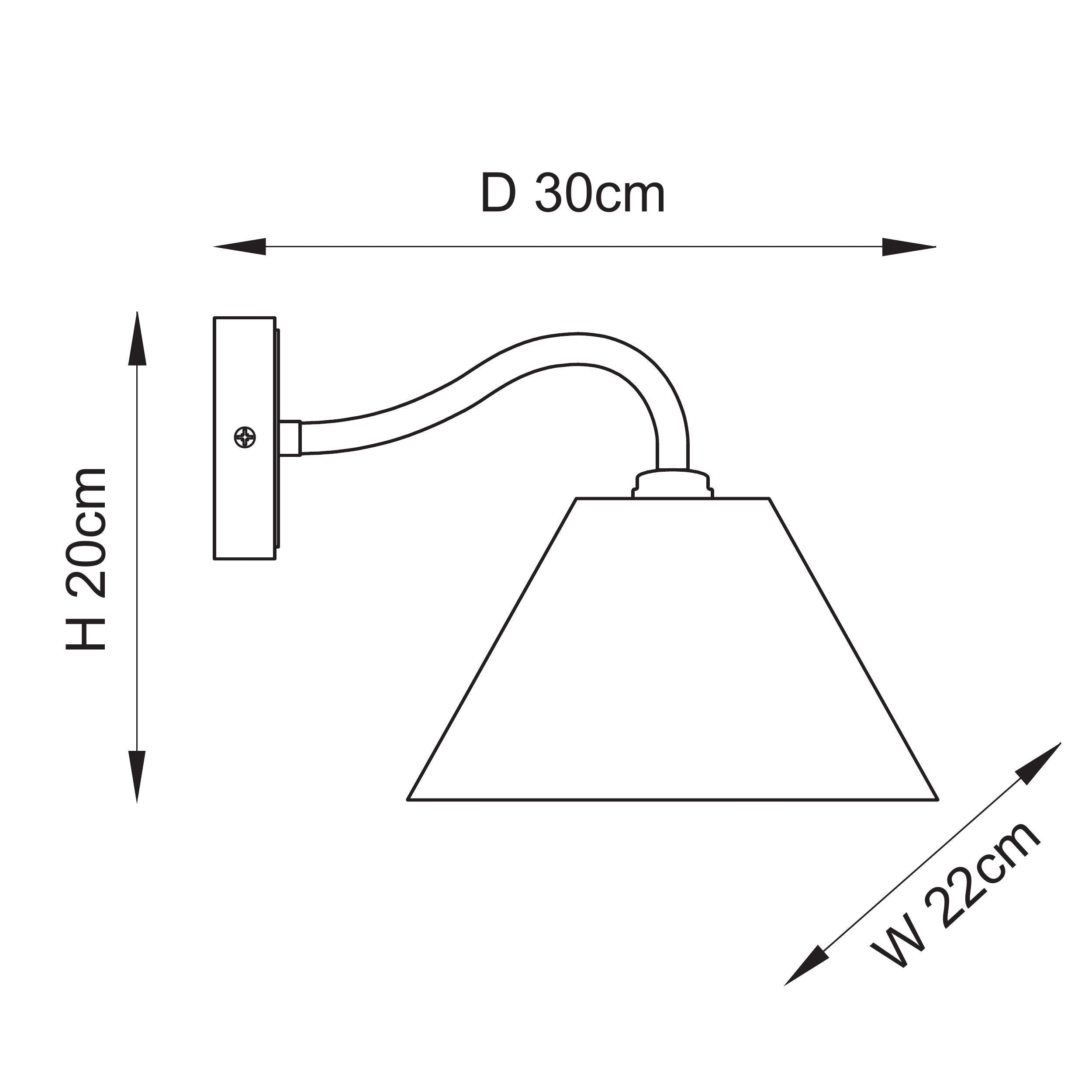 Knole Brass Wall Light - Faux Fabric Shade