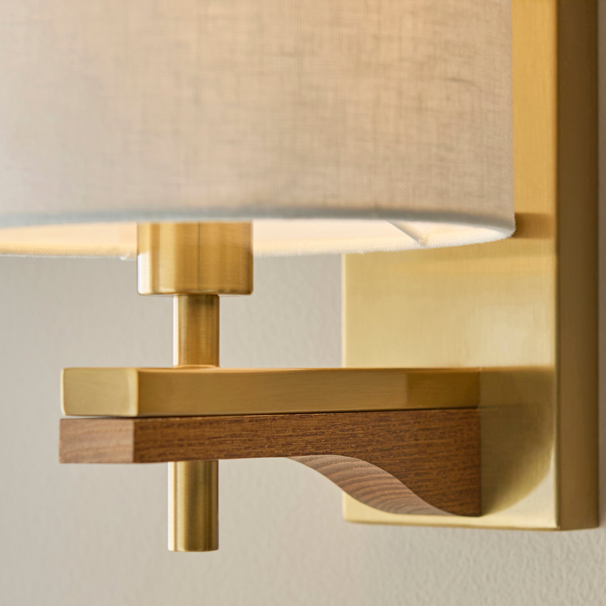 Heathcliff Solid Wood & Brass Wall Light