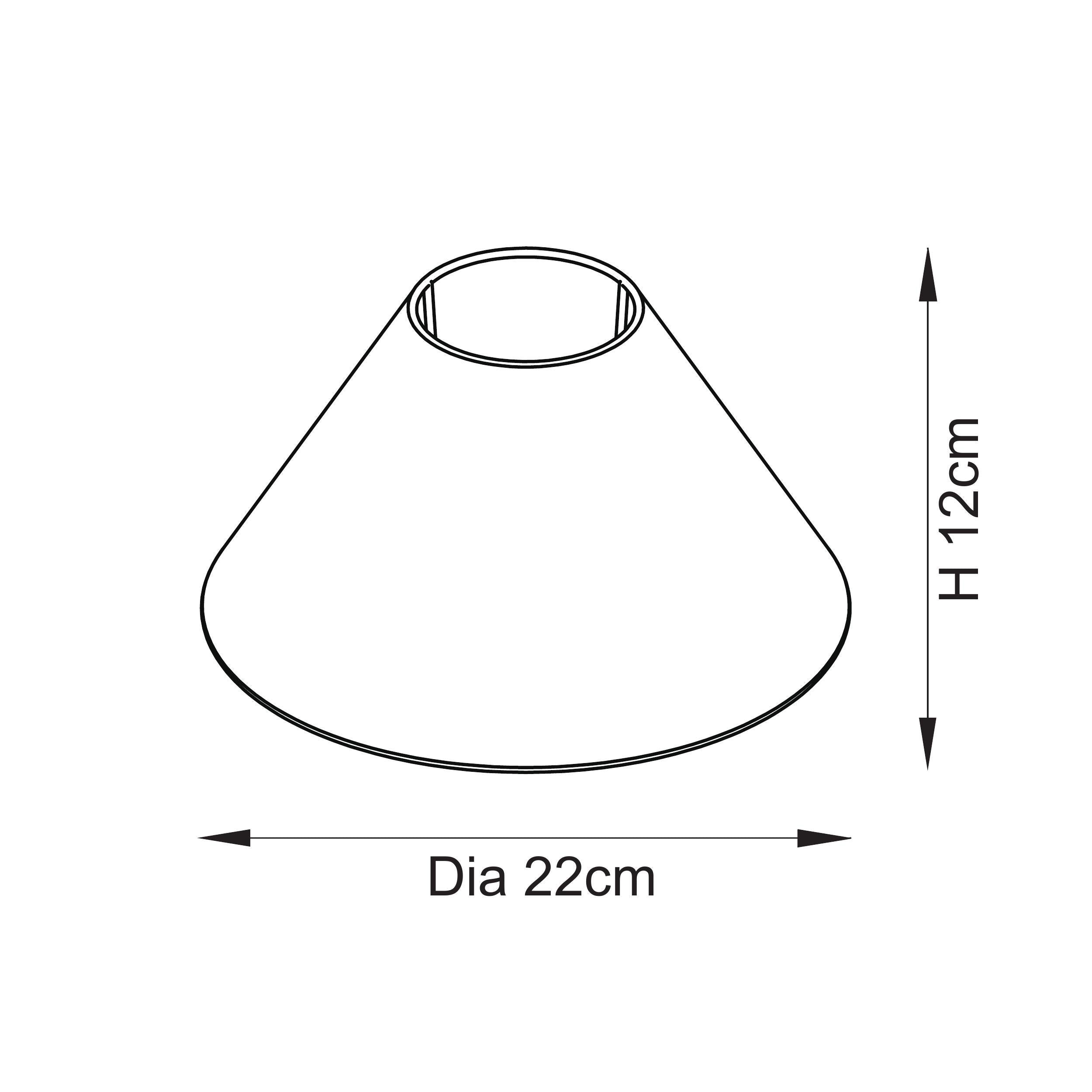 Avalon 22cm Faux Linen Tapered Shade
