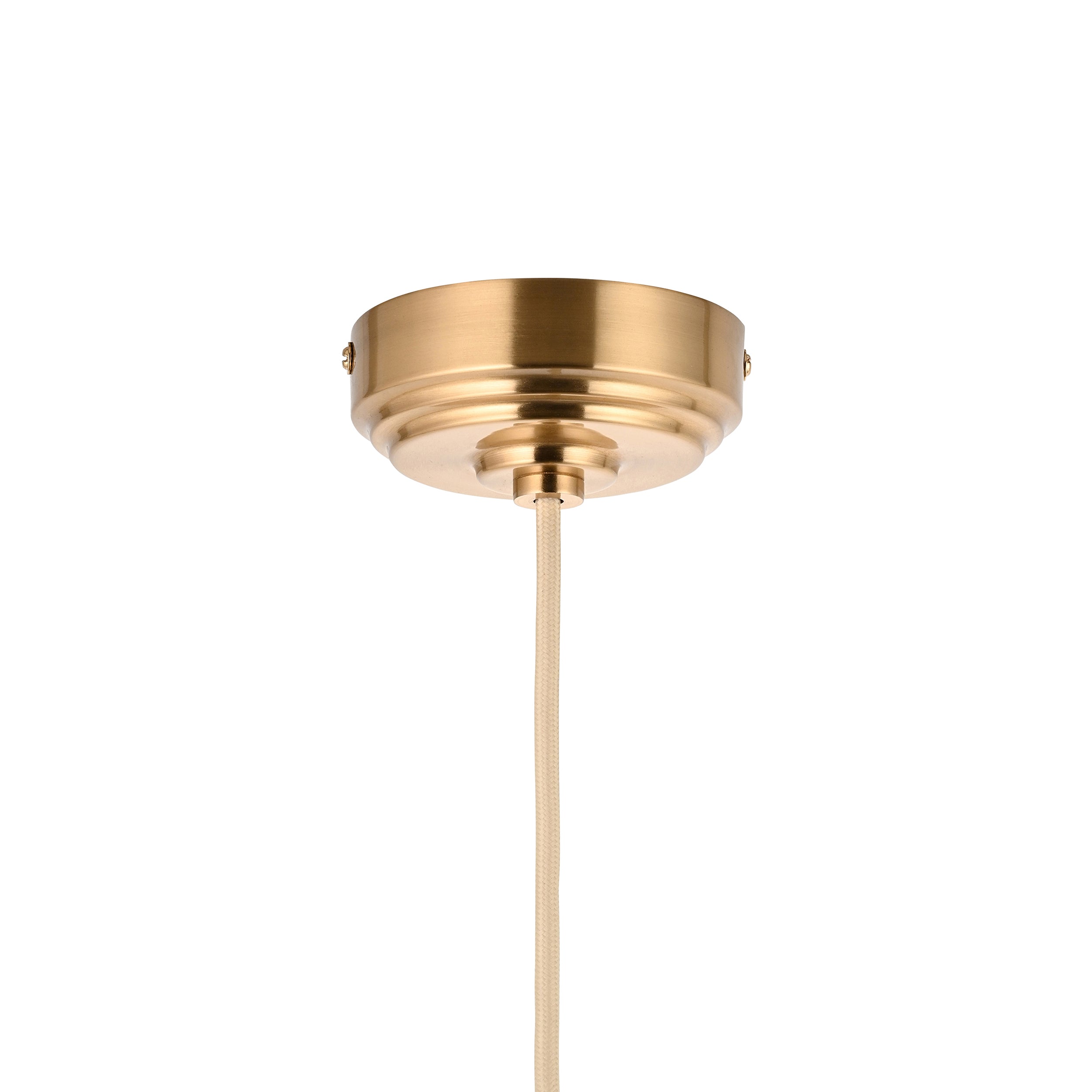 Eltham Brass & Natural Braided Flex Cable Set