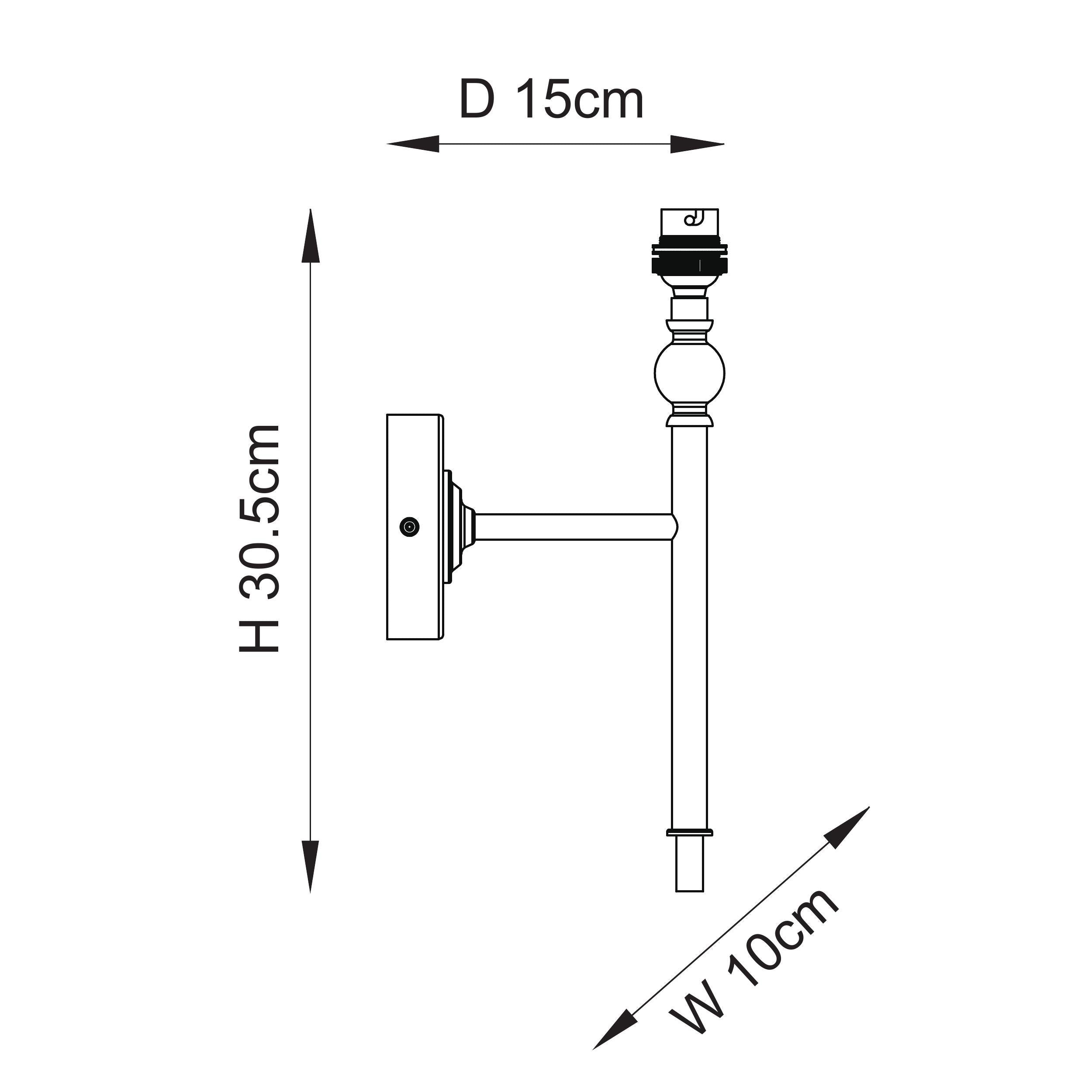 Lille Brass Wall Light & Coral Pink Ikat 20cm Shade