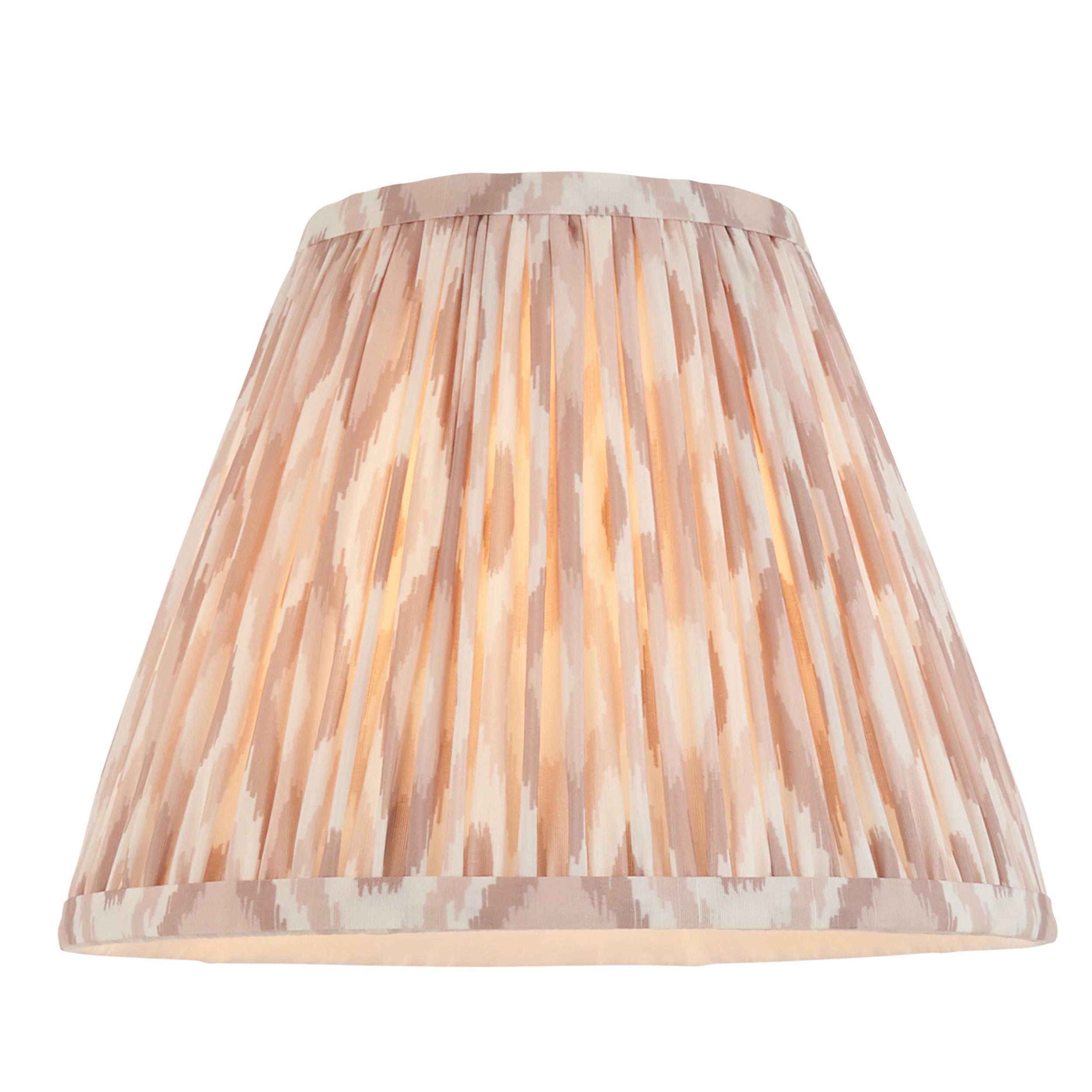 Lille Black Table Lamp & Neutral Ikat 25cm Shade