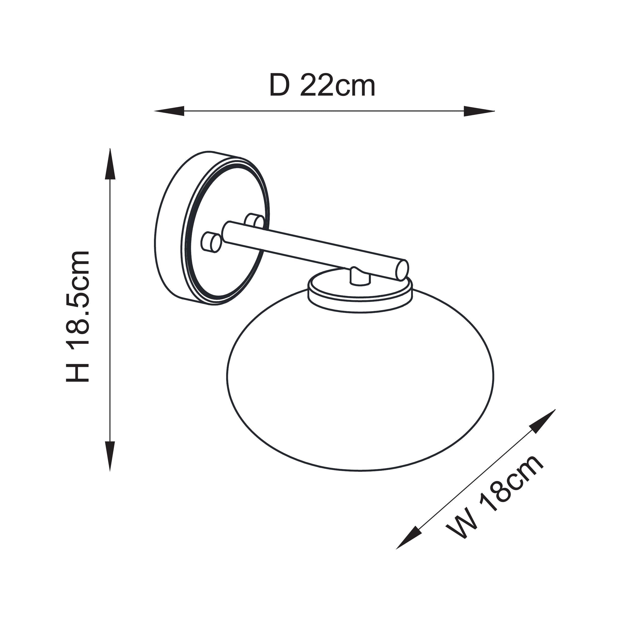Jacob Brass Wall Light - Bubble Glass Shade