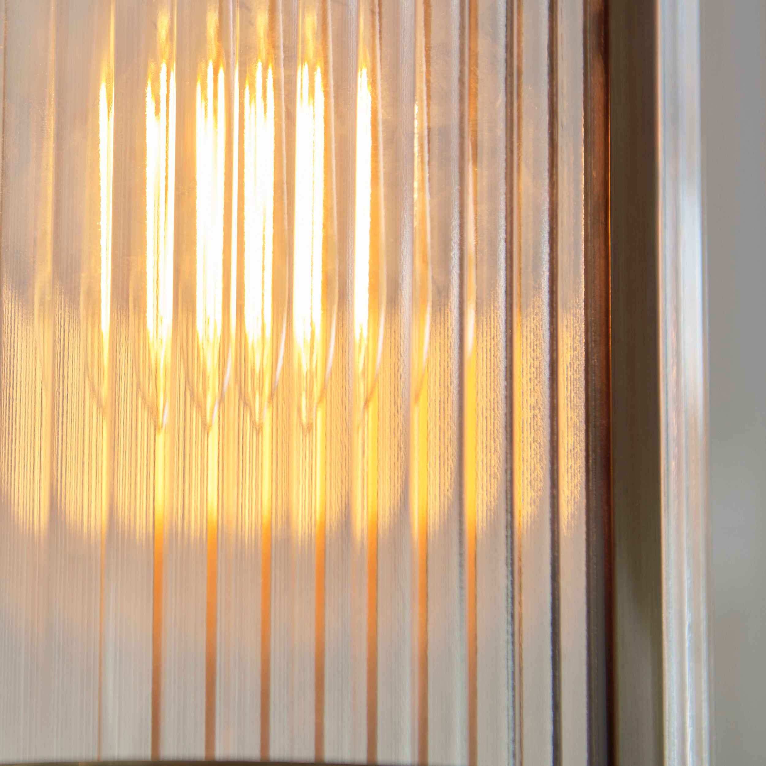 Ridgeton Antique Brass & Ribbed Shade Glass Pendant