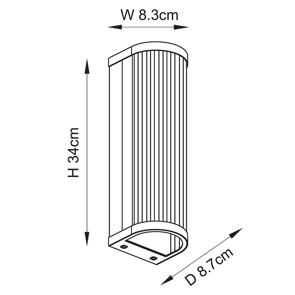 Endon Lighting Ridgeton 2-Light Wall Light in Antique Brass