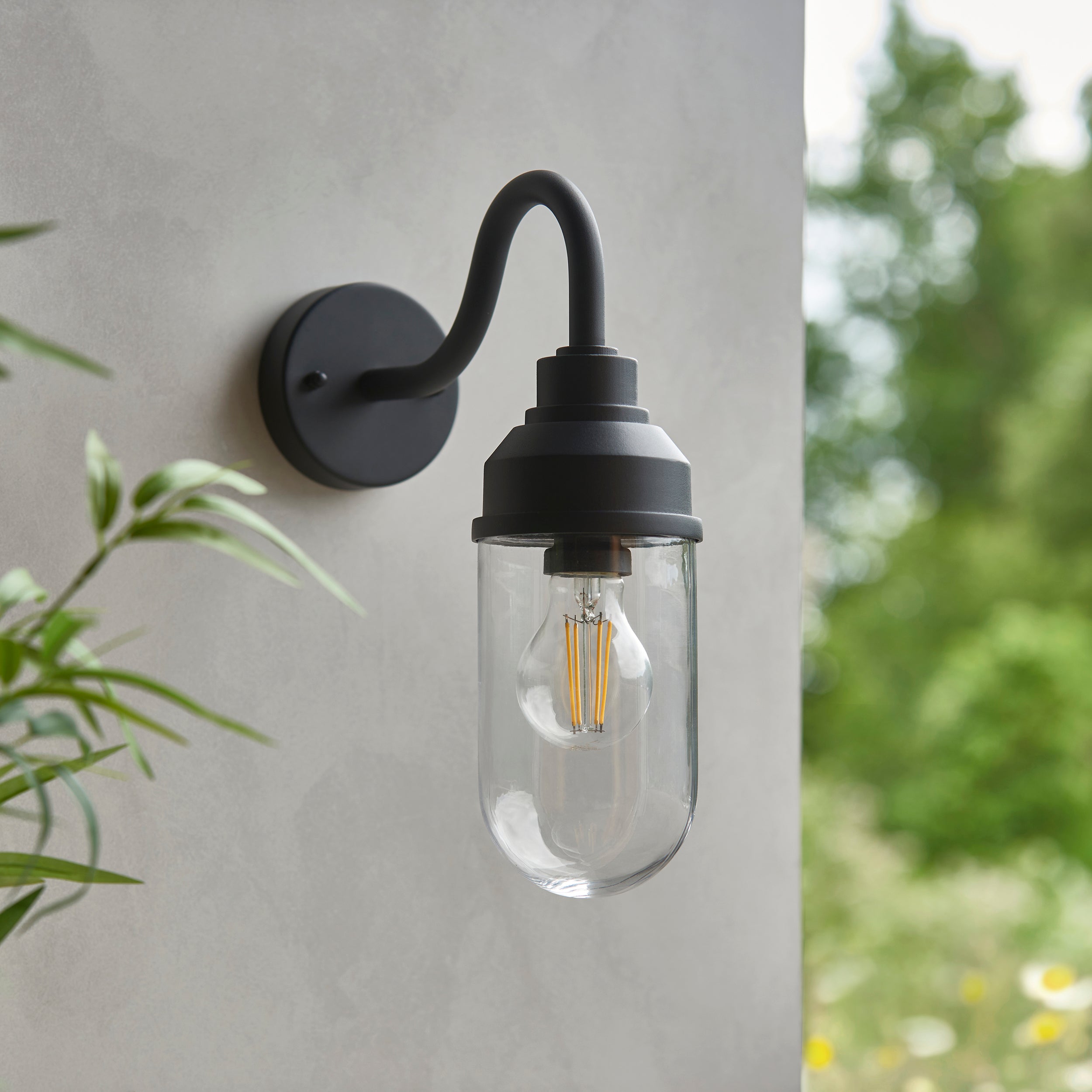 Truro Black Outdoor Wall Light