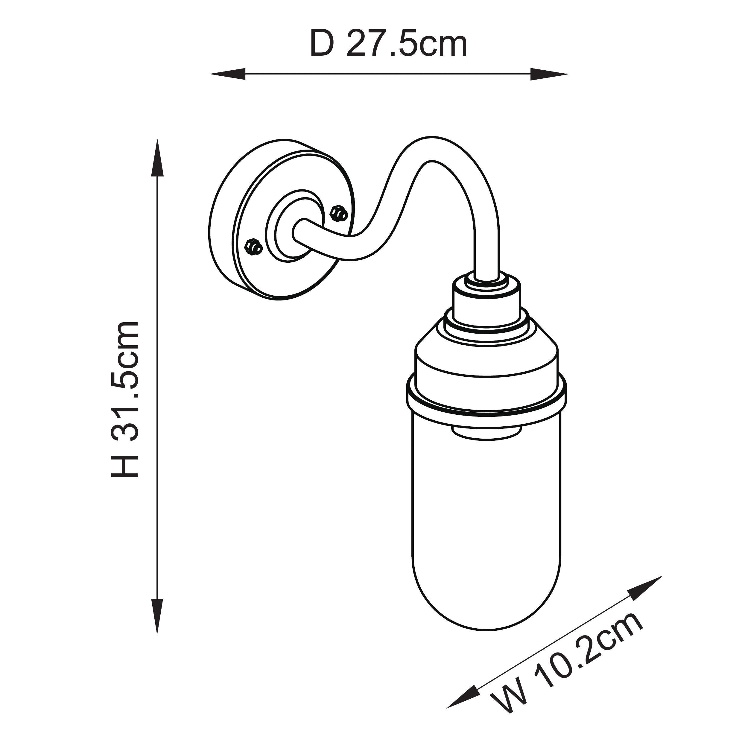 Truro Black Outdoor Wall Light