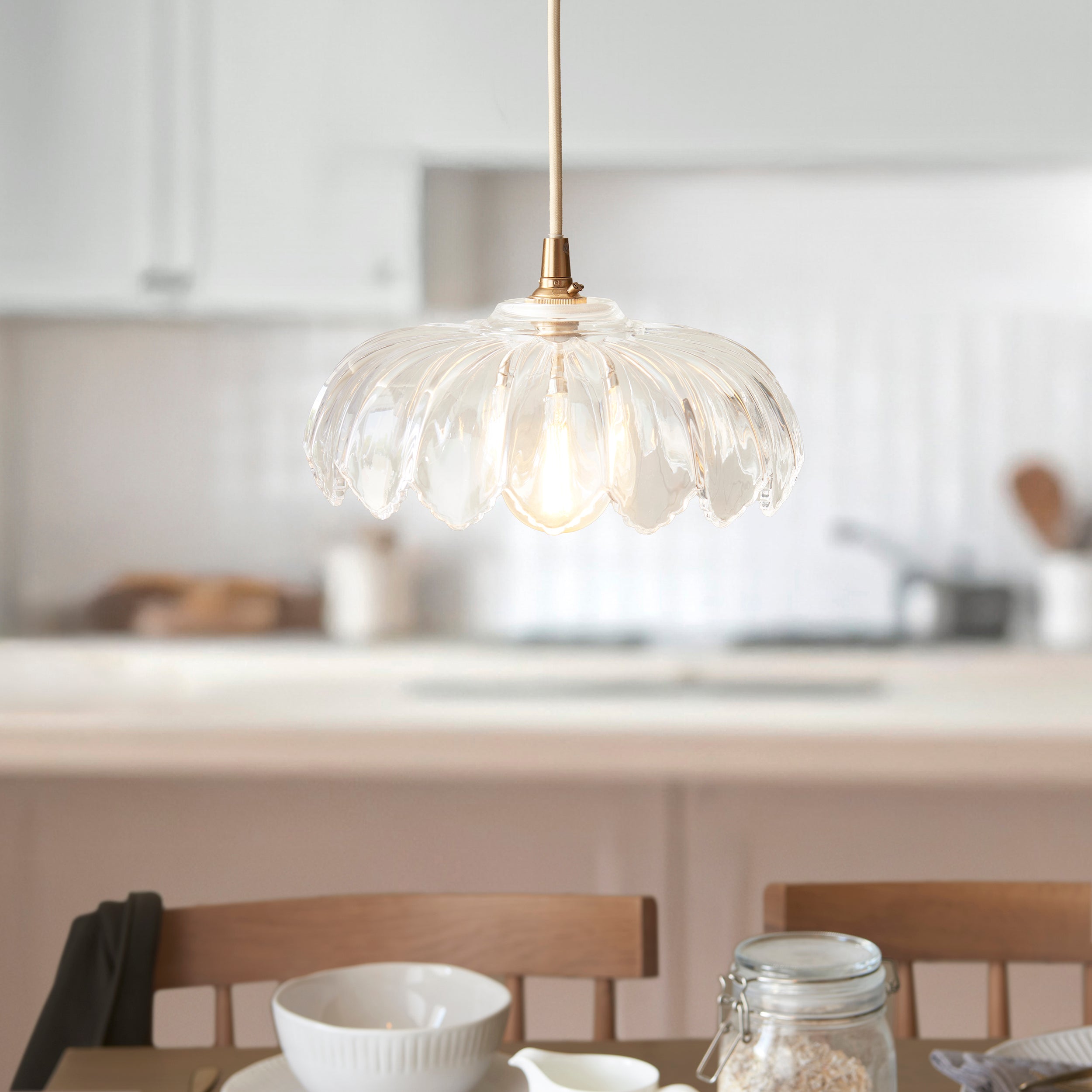 Camellia Easyfit Clear Glass Pendant (Shade Only)
