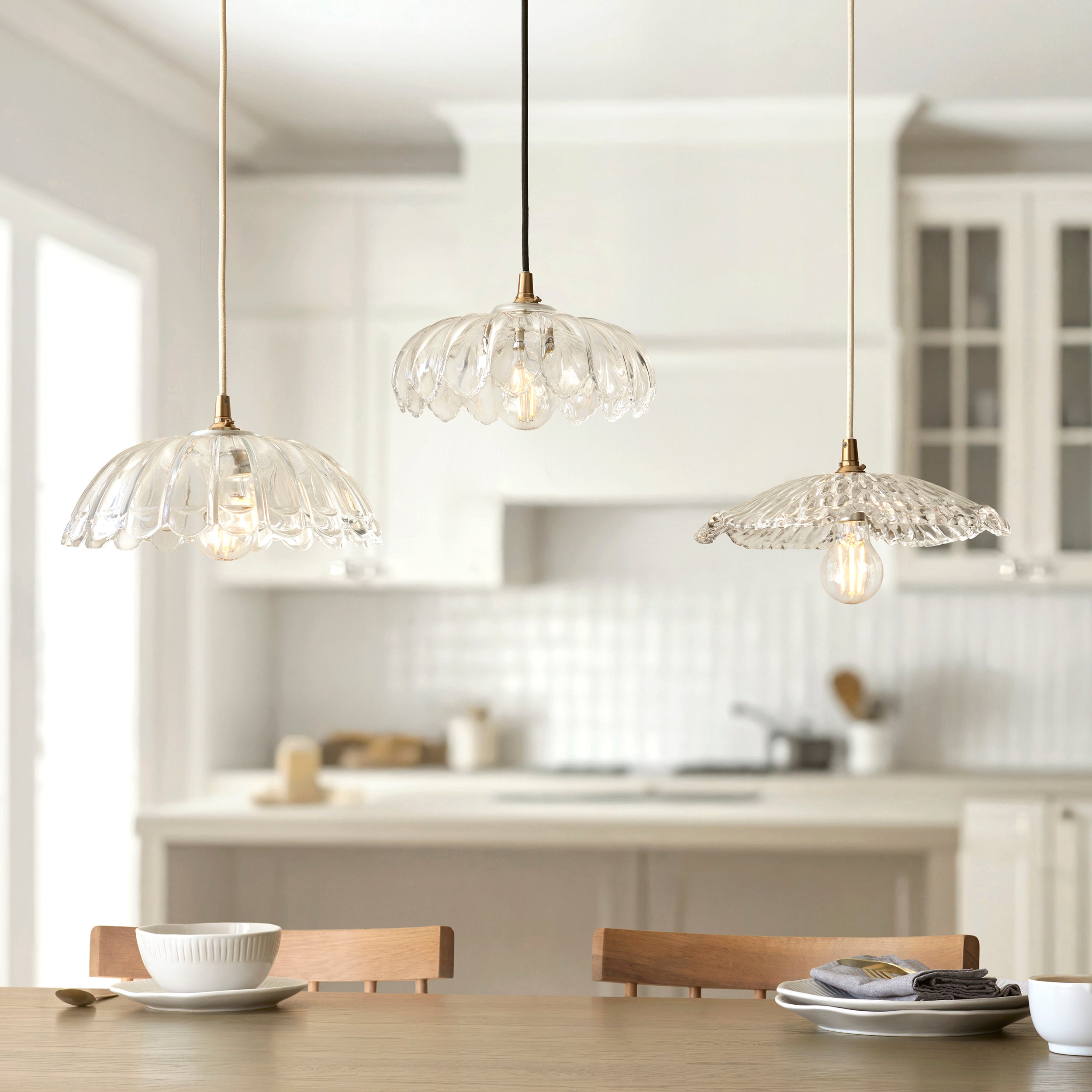Camellia Easyfit Clear Glass Pendant (Shade Only)