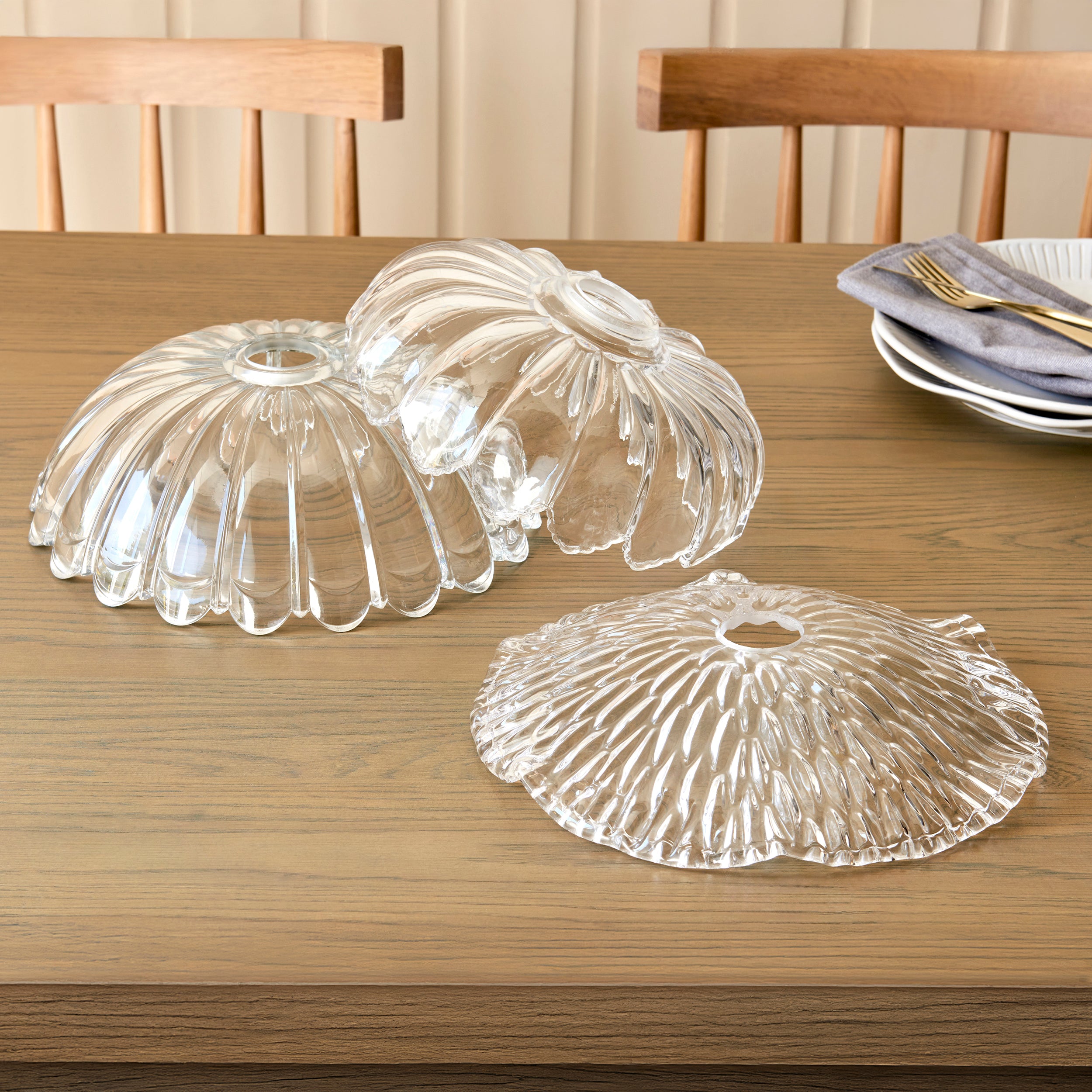 Camellia Easyfit Clear Glass Pendant (Shade Only)