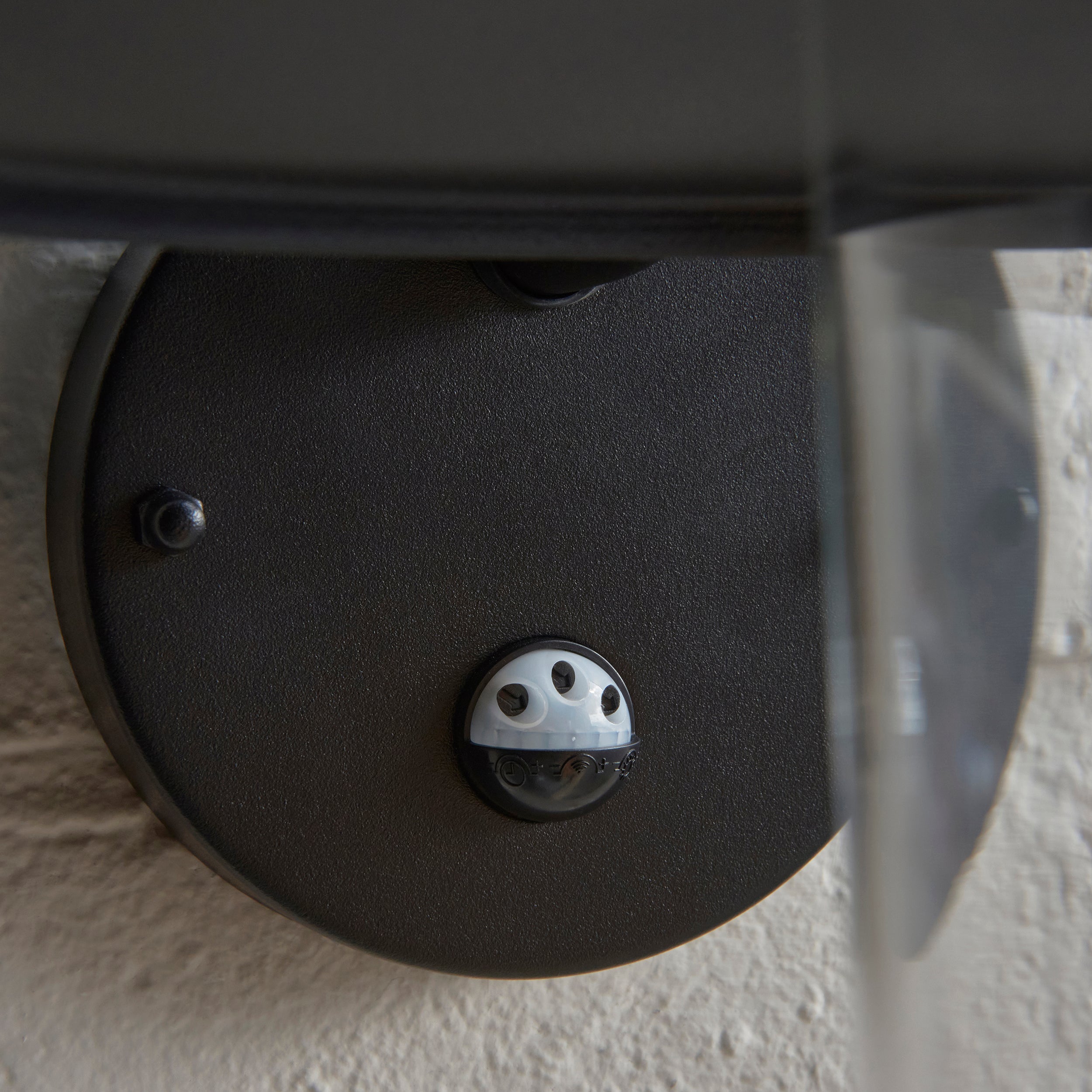 Thornton PIR Black Outdoor Wall Light - IP44-OPEN-BOX-50-290626