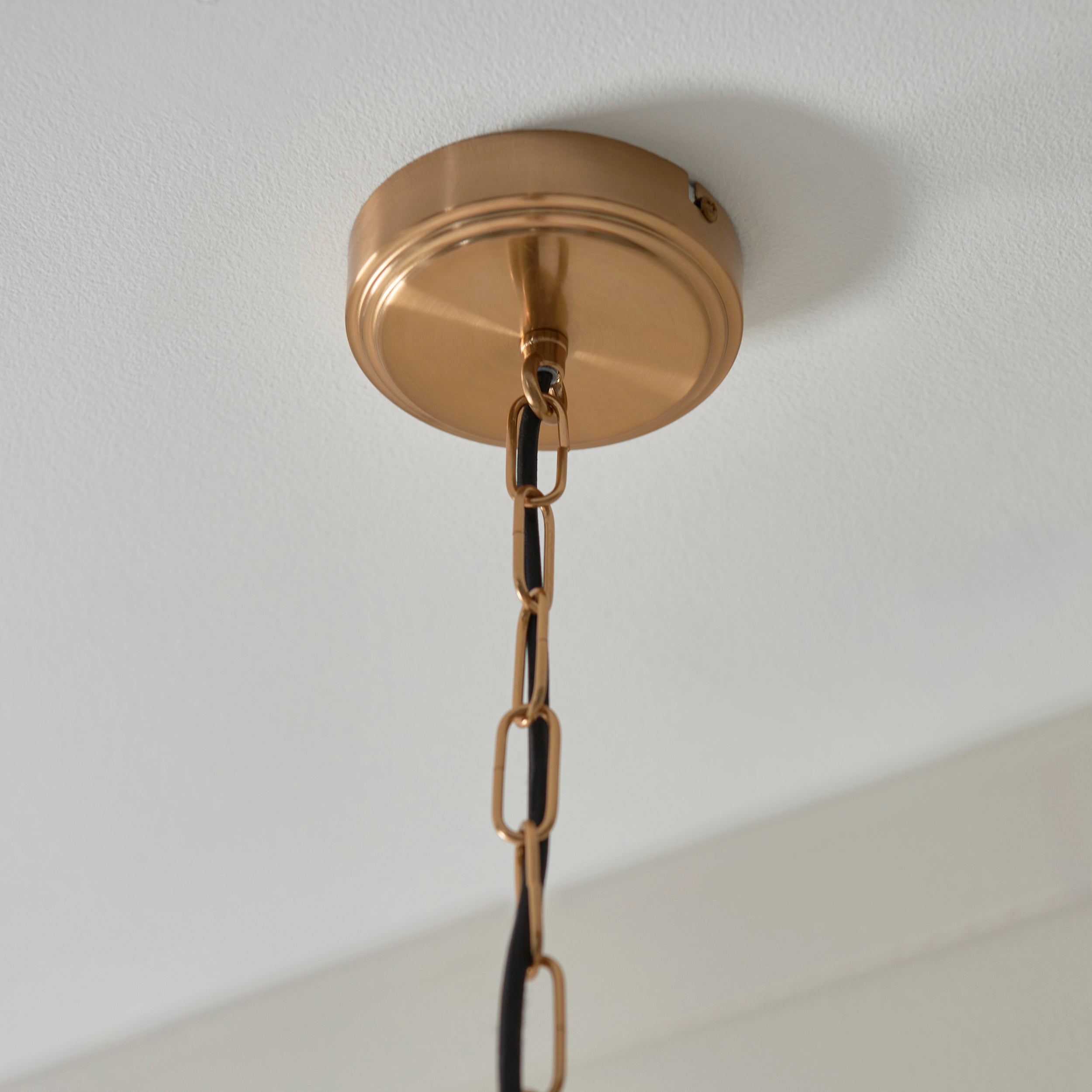 Ashcroft Brass Ceiling Pendant With Clear Glass Shade