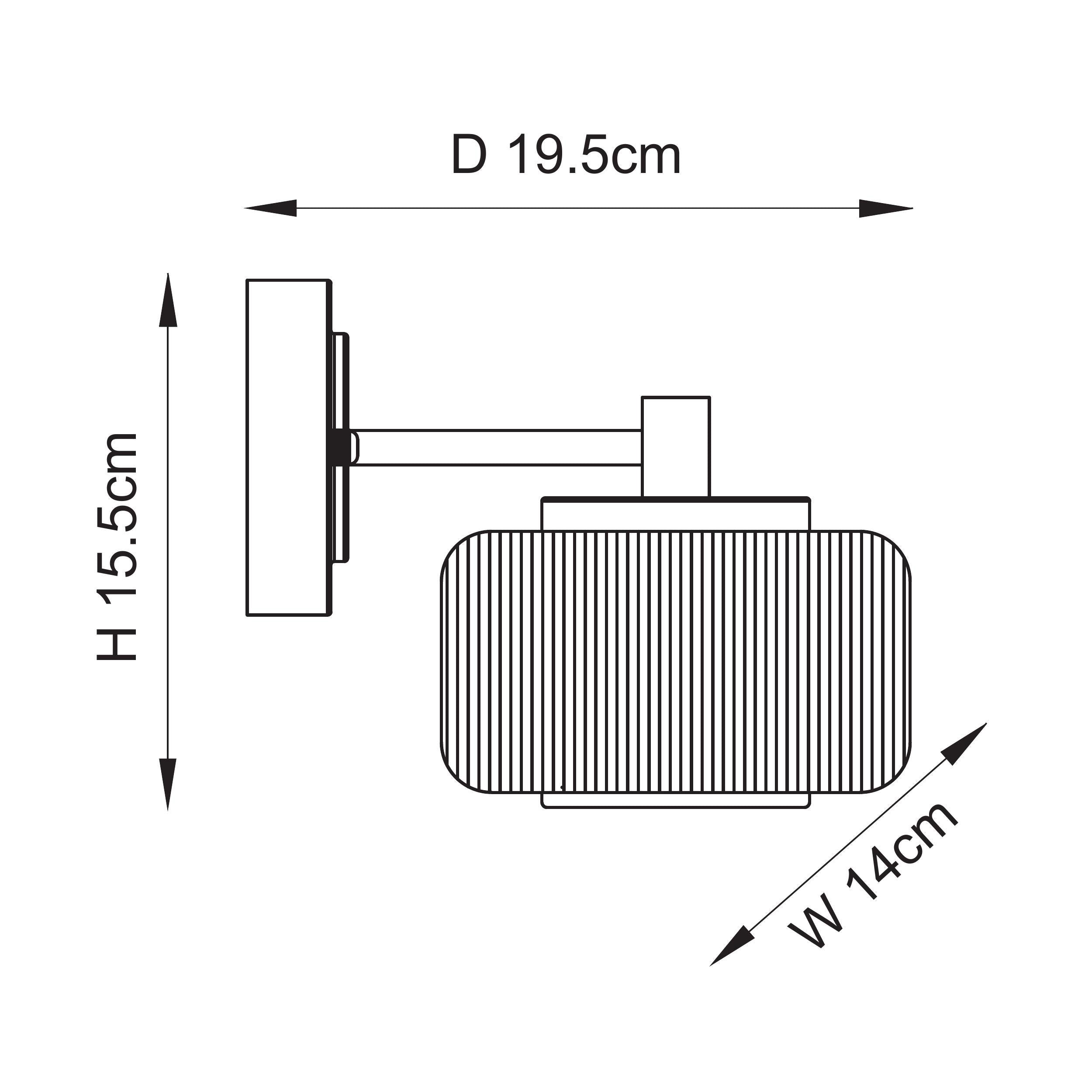 Stamford Brass & Ribbed Glass Shade Wall Light
