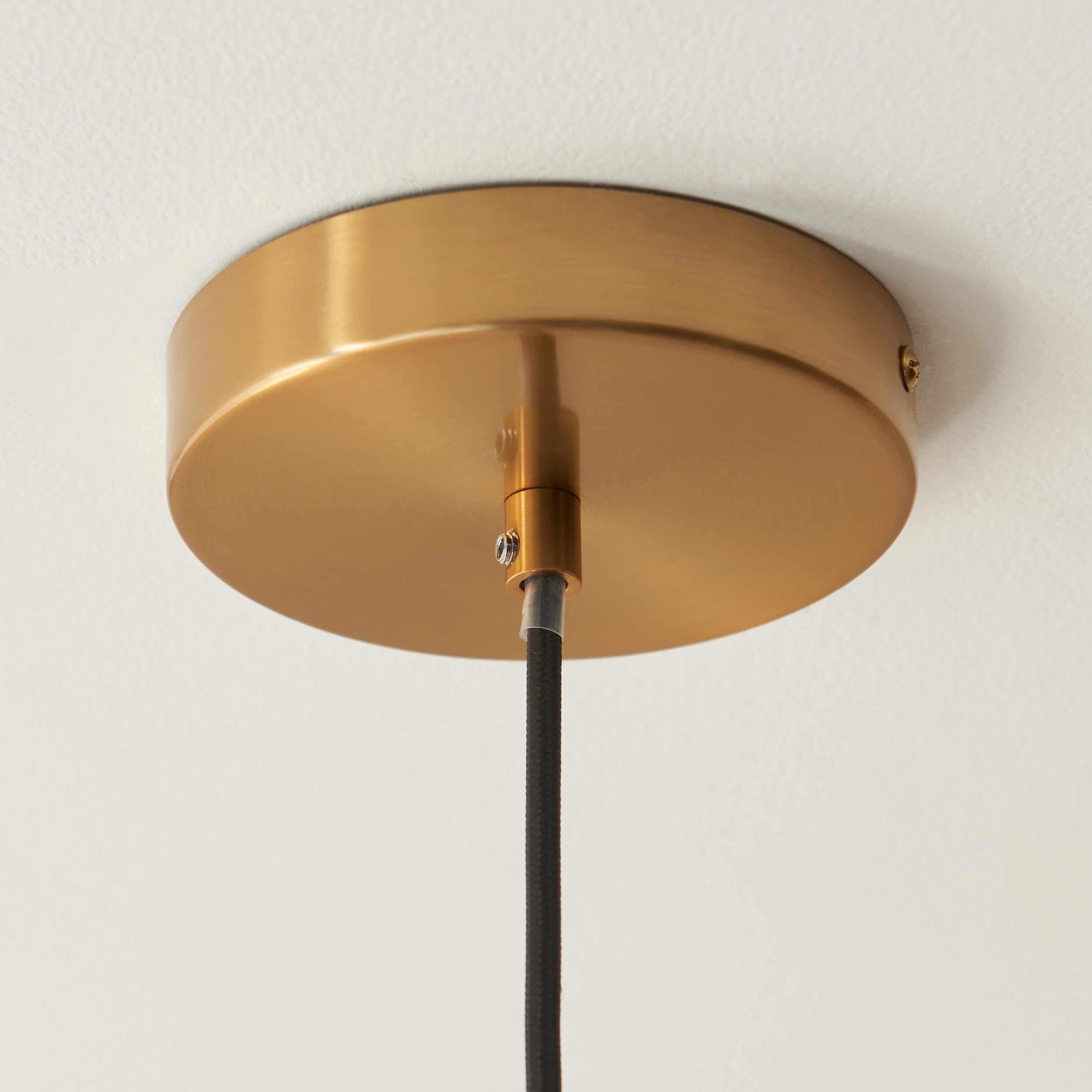 Travi Emperador Mable & Brass Pendant - Glass Shade
