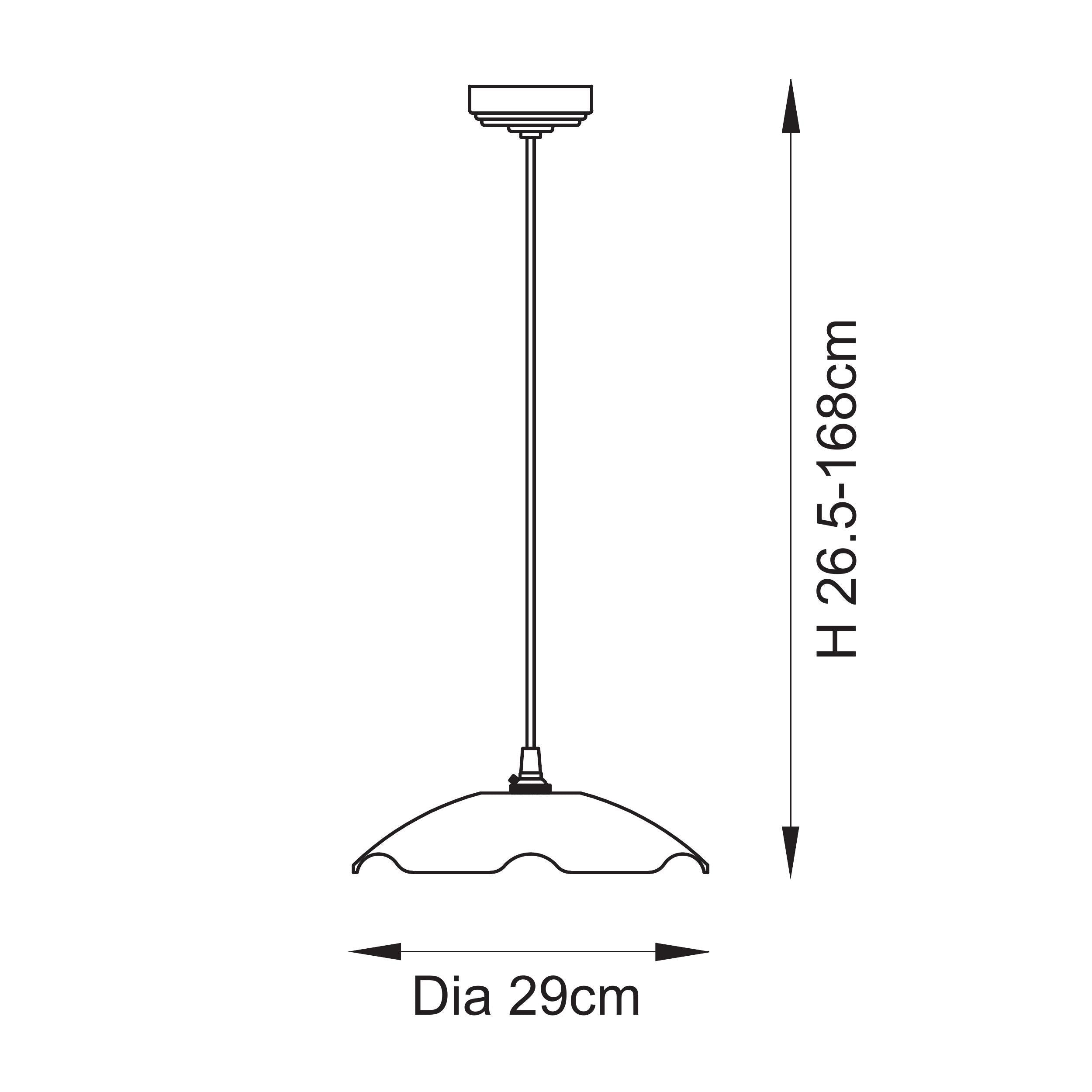 Eltham & Orchid Glass Pendant - Black Braided Cable