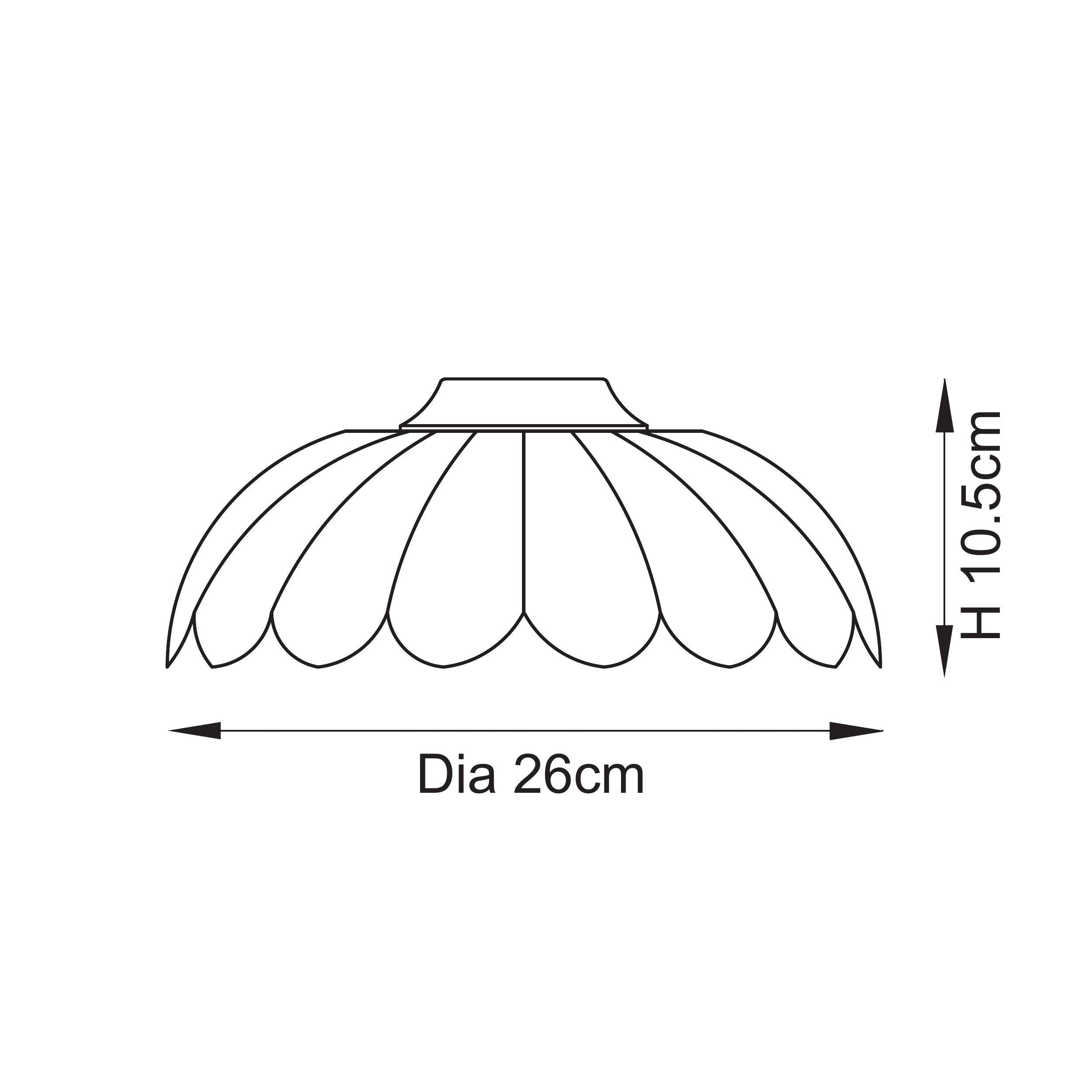 Eltham & Camellia Scalloped Glass Pendant - Natural Braided Cable