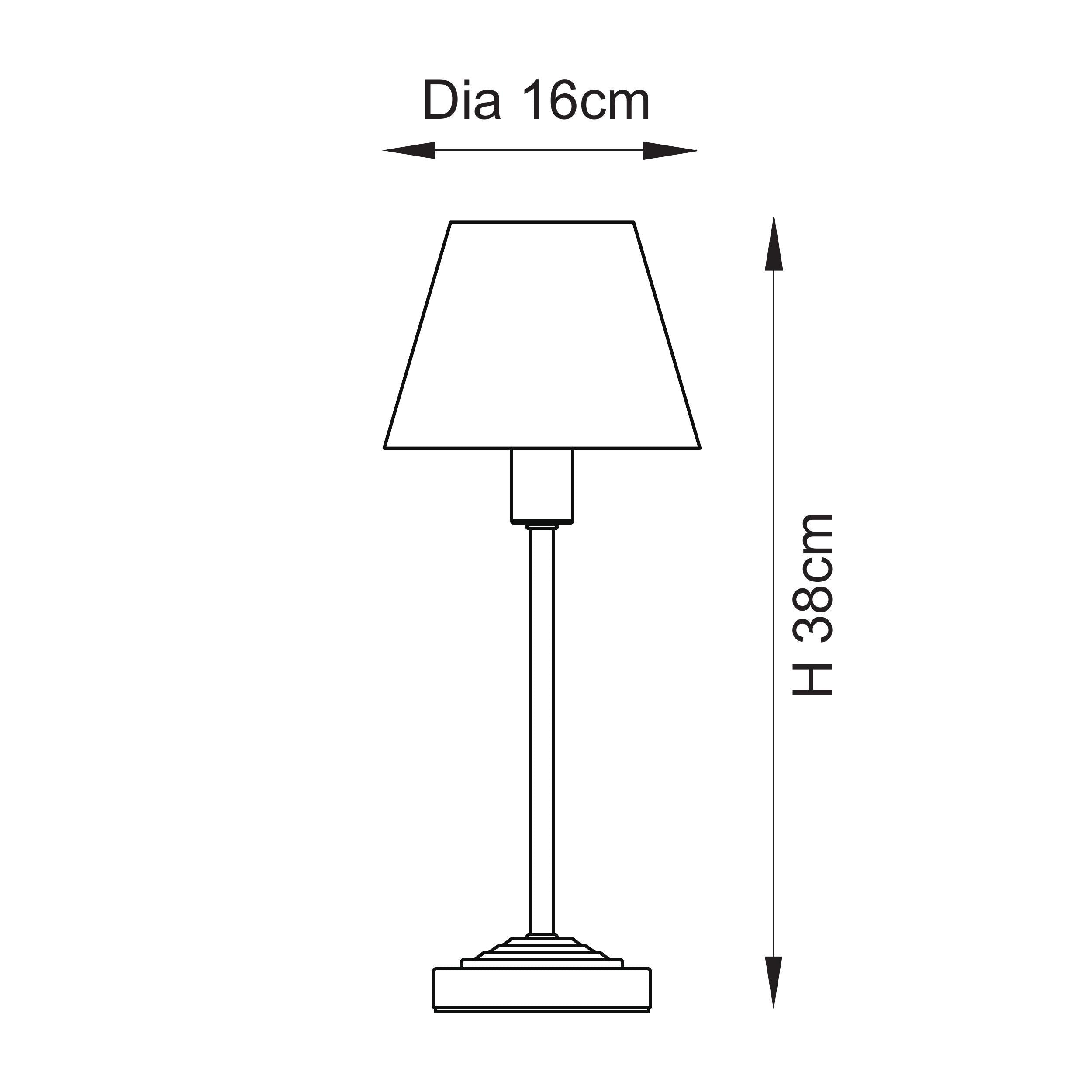 Rise Bronze Table Lamp & Neutral Ikat 16cm Shade