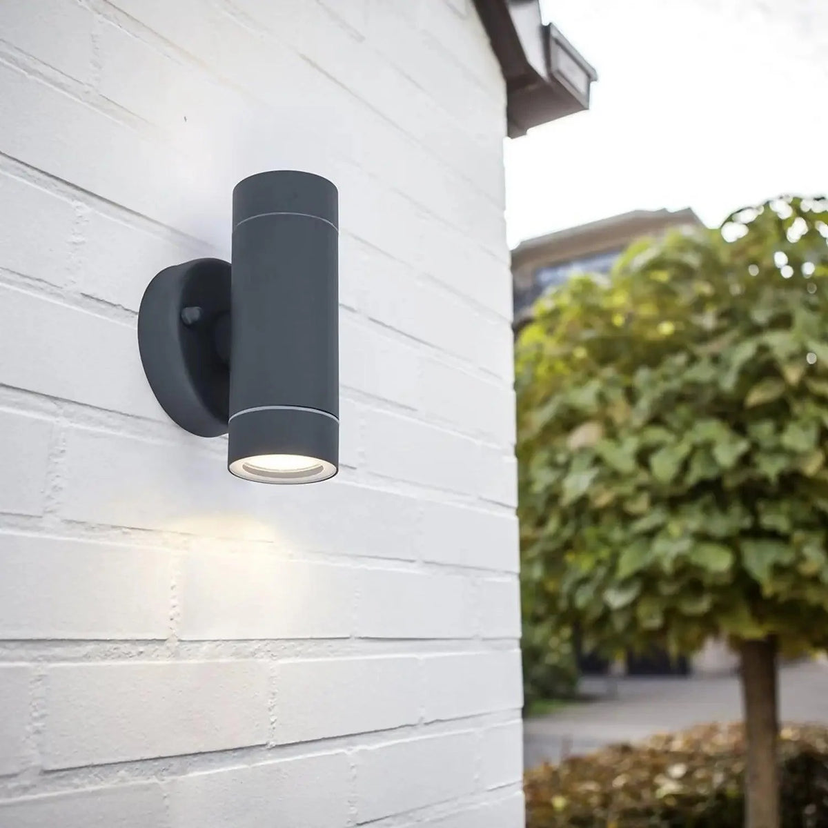 Lutec Rado Graphite Up & Down Outdoor Wall Light-warehouse-091026