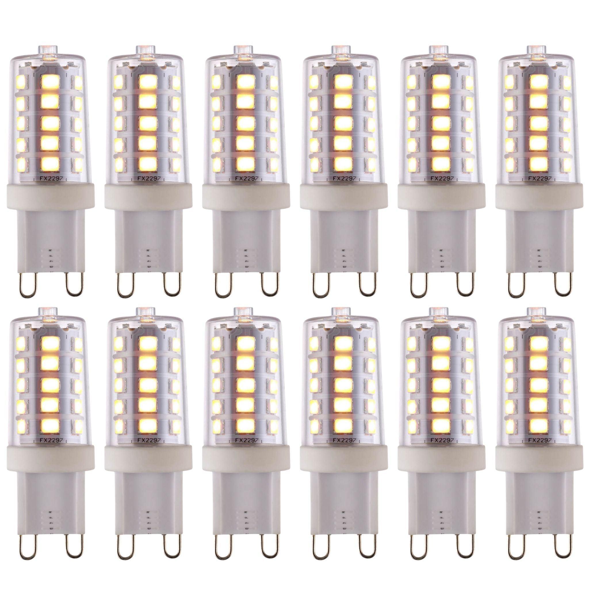12 X G9 LED SMD Dimmable Light Bulb 3.7W Warm White