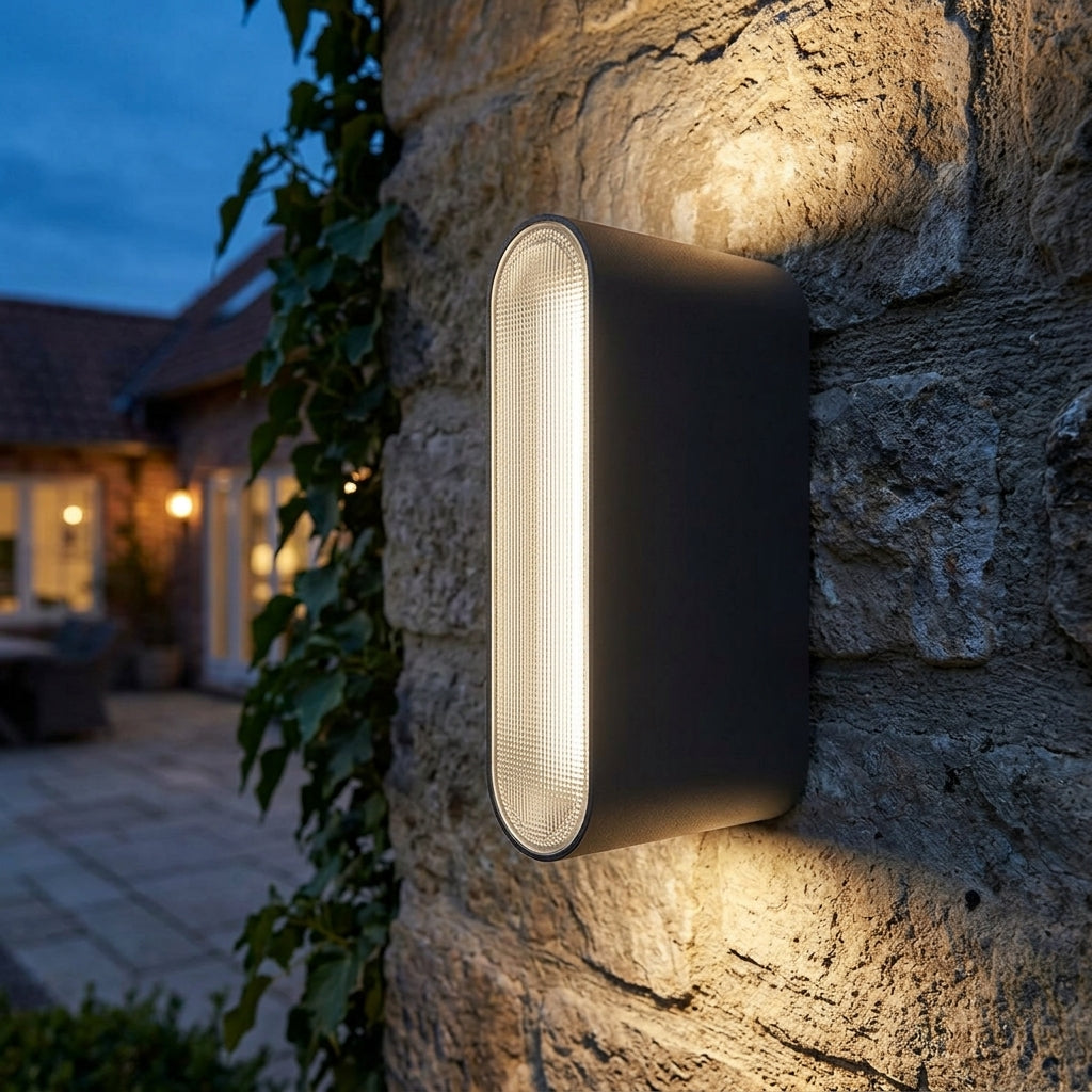 Elstead Jens LED Small Black Outdoor Wall Light