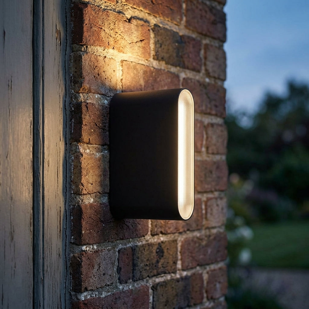 Elstead Jens LED Small Black Outdoor Wall Light