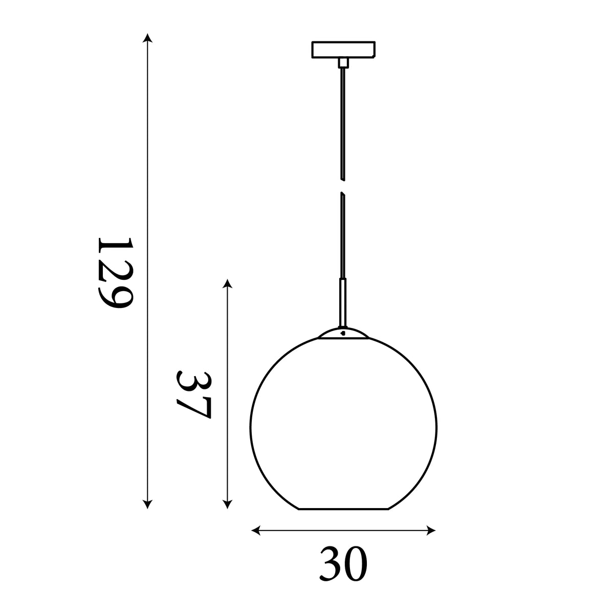 Balls Amber Glass Kitchen Ceiling Light-warehouse-180926