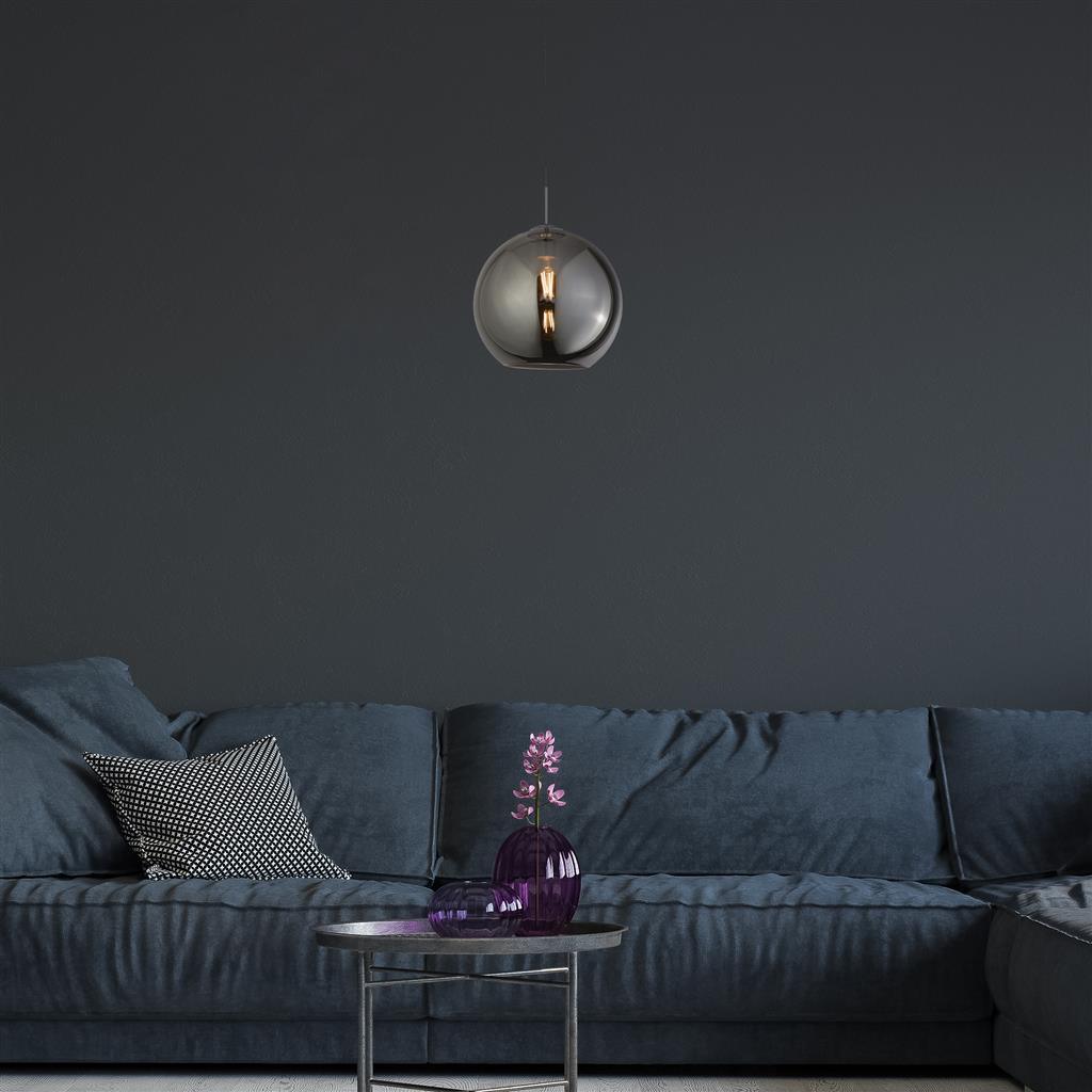 Searchlight Balls Ceiling Pendant - Chrome & Smoked Glass-clearance