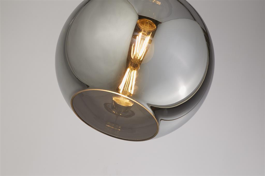 Searchlight Balls Ceiling Pendant - Chrome & Smoked Glass-clearance