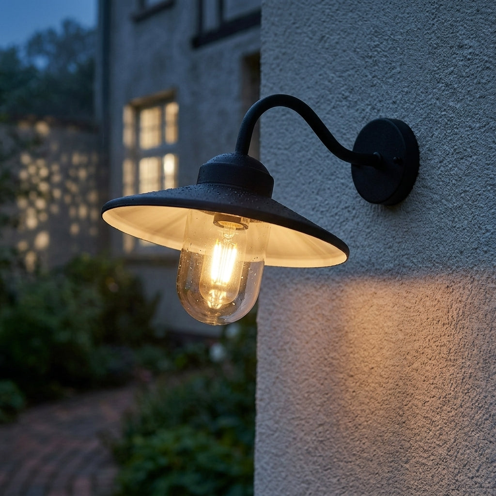 Elstead Klampenborg Black Outdoor Wall Light