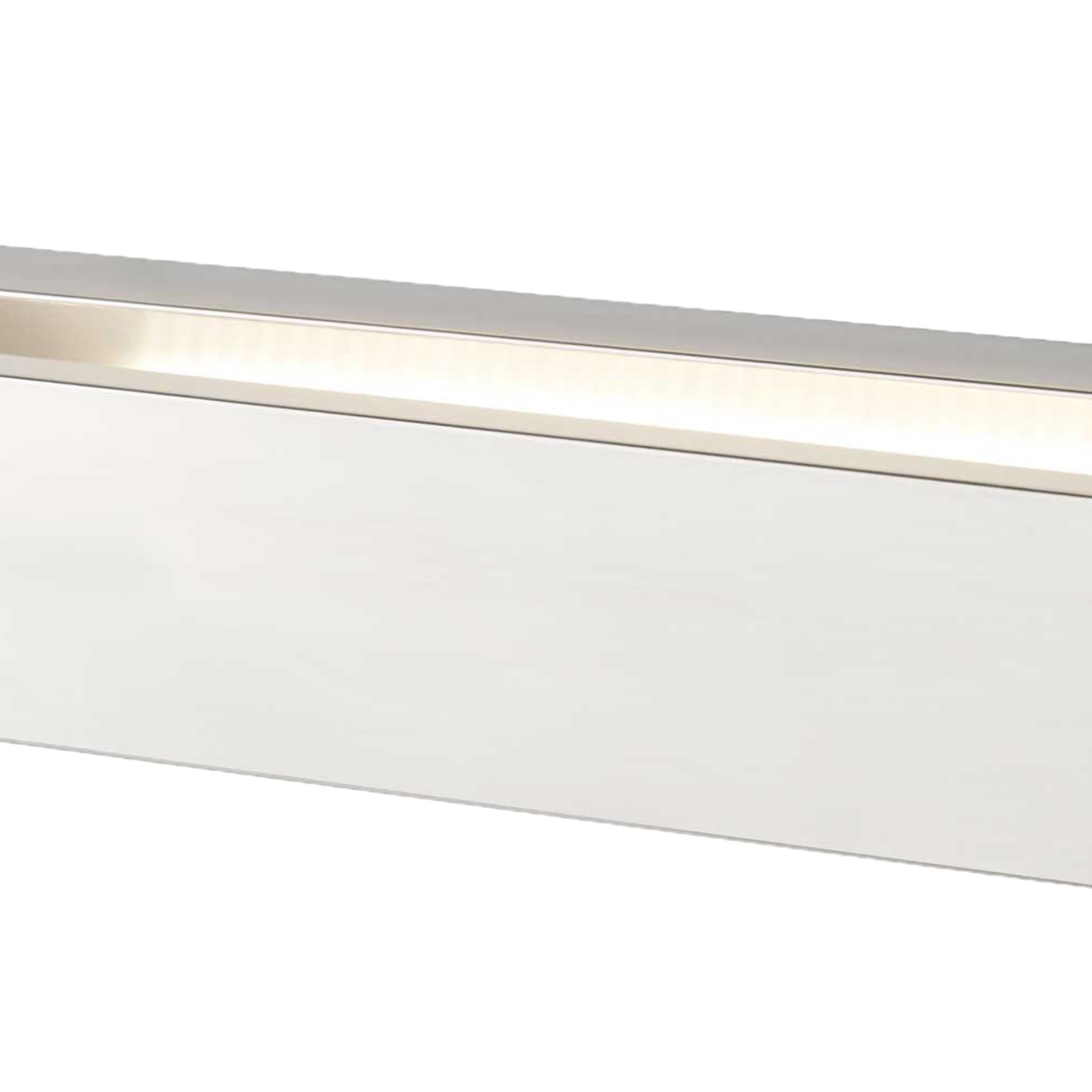 Searchlight Serenity LED Rectangle Wall Bracket - Chrome & Frosted Glass